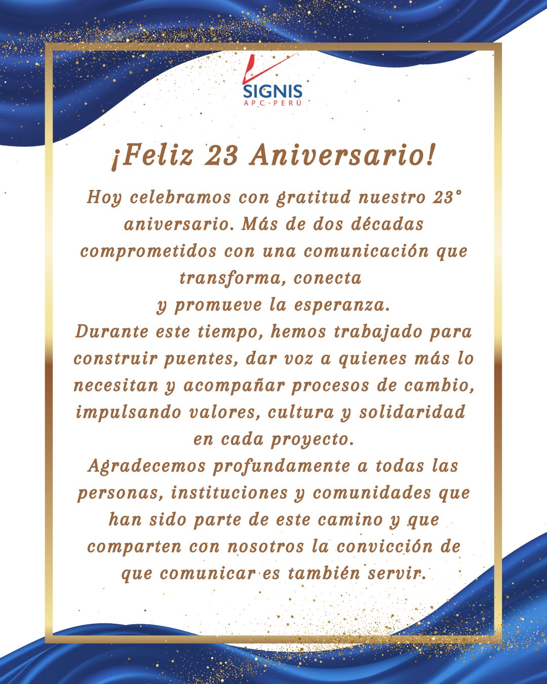 ##23añ... - Signis Perú - Asociación Peruana de Comunicadores | Facebook