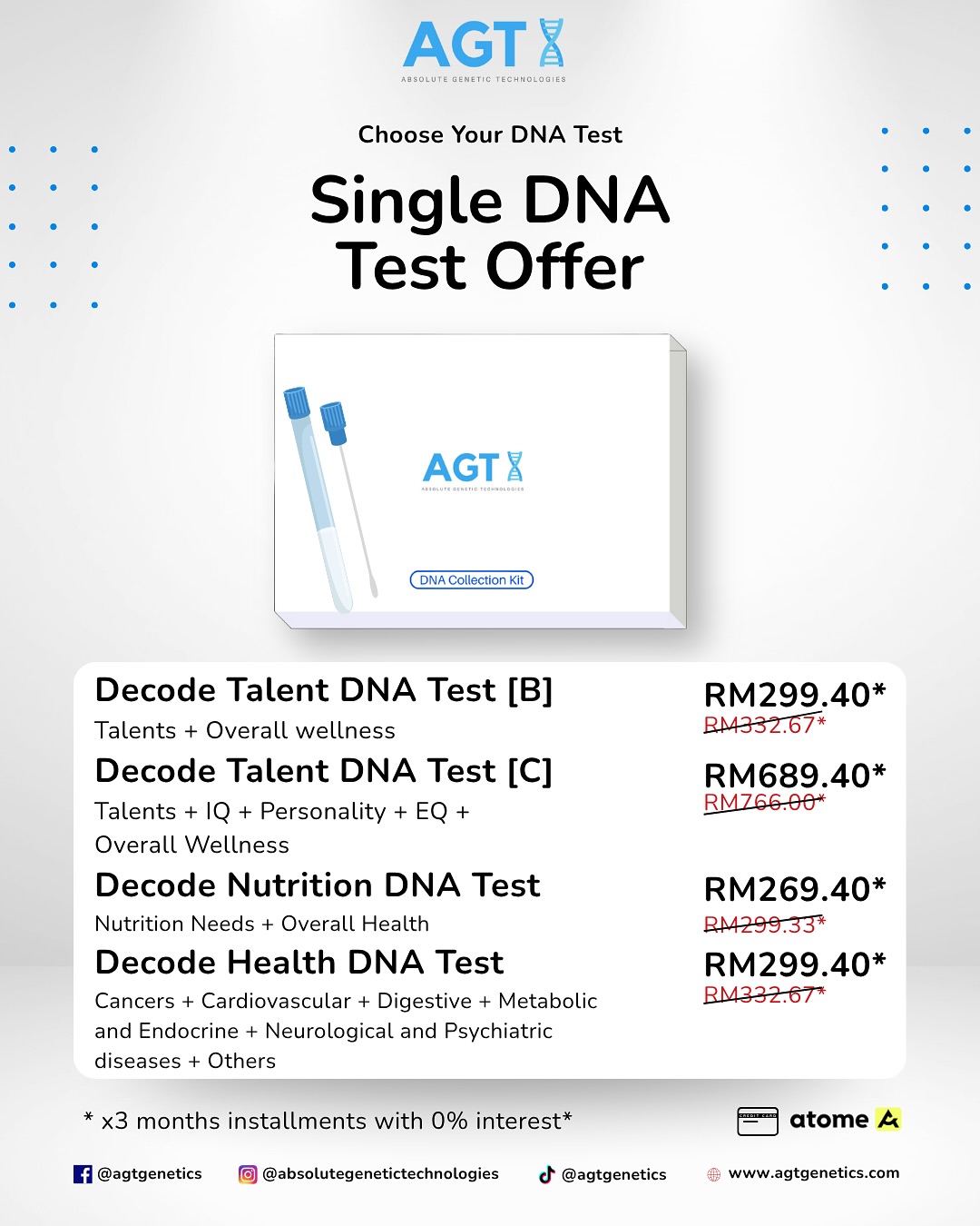 From only RM269 to get... - Absolute Genetic Technologies | Facebook