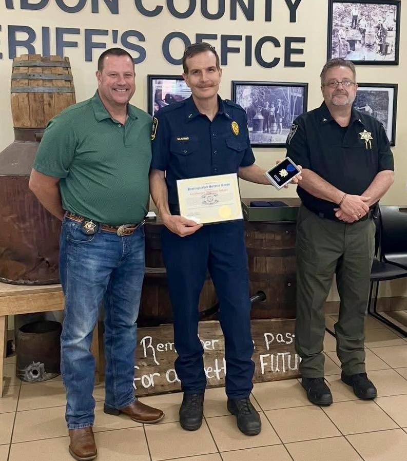 Gordon - SHERIFF RALSTON RECOGNIZES ACT OF EXEMPLARY SERVICE: At the ...