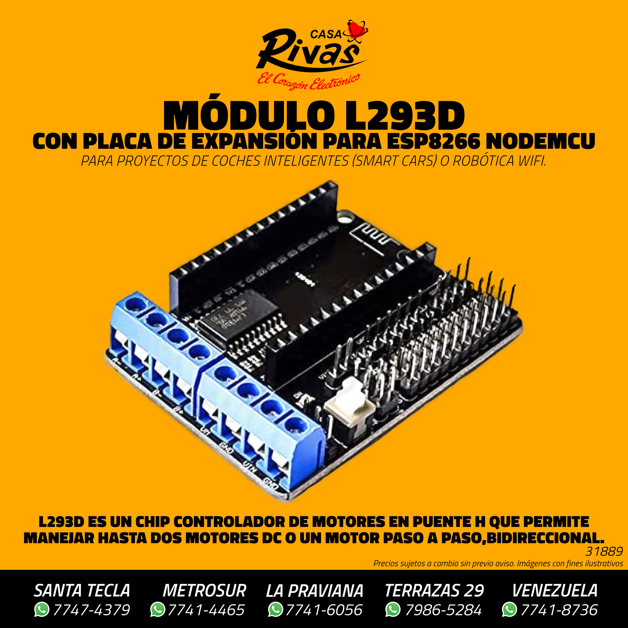 Casa - Modulo L293D con placa de expansion para ESP8266 nodemcu para ...
