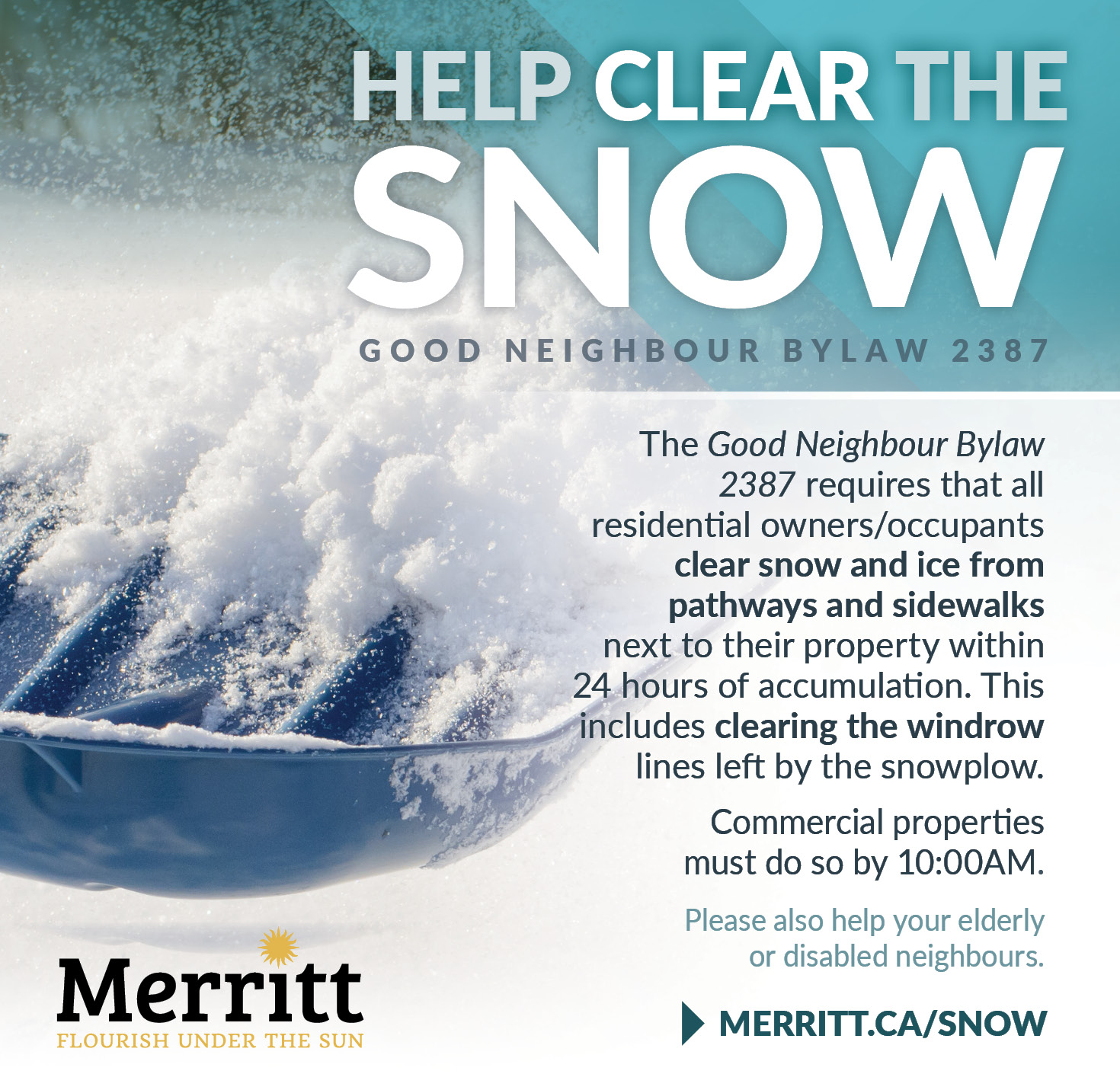 City - SNOW SEASON IS HERE! Learn what you can do to help. * REMOVE ...