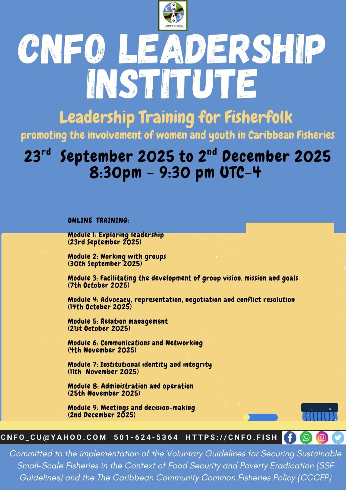 Caribbean - Dear CNFO Members, The CNFO Leadership Institute is ...