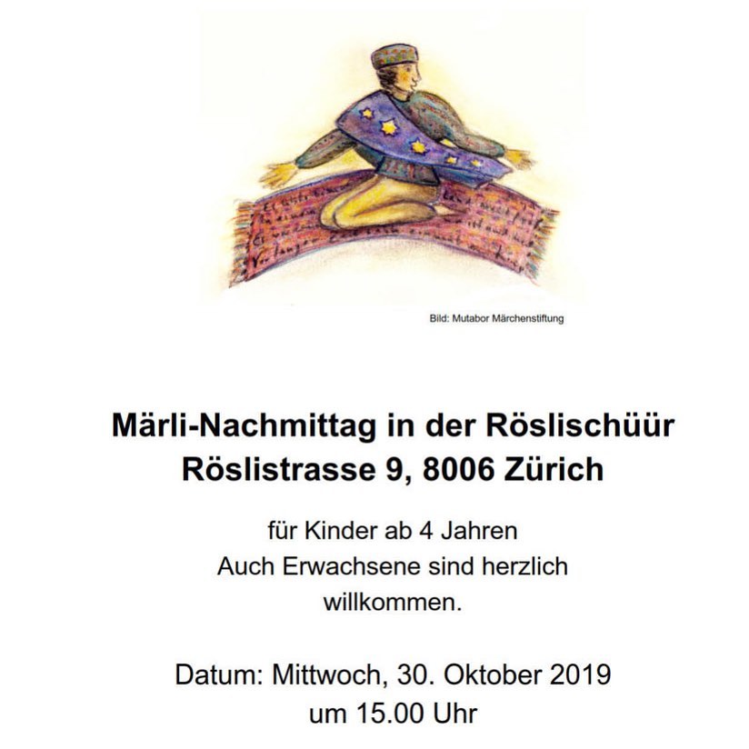 Marli Nachmittag In Der Roslischuur Mittwoch 30 Oktober 2019