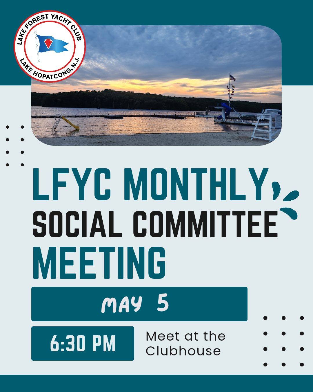 Monthly Social Committee Meeting