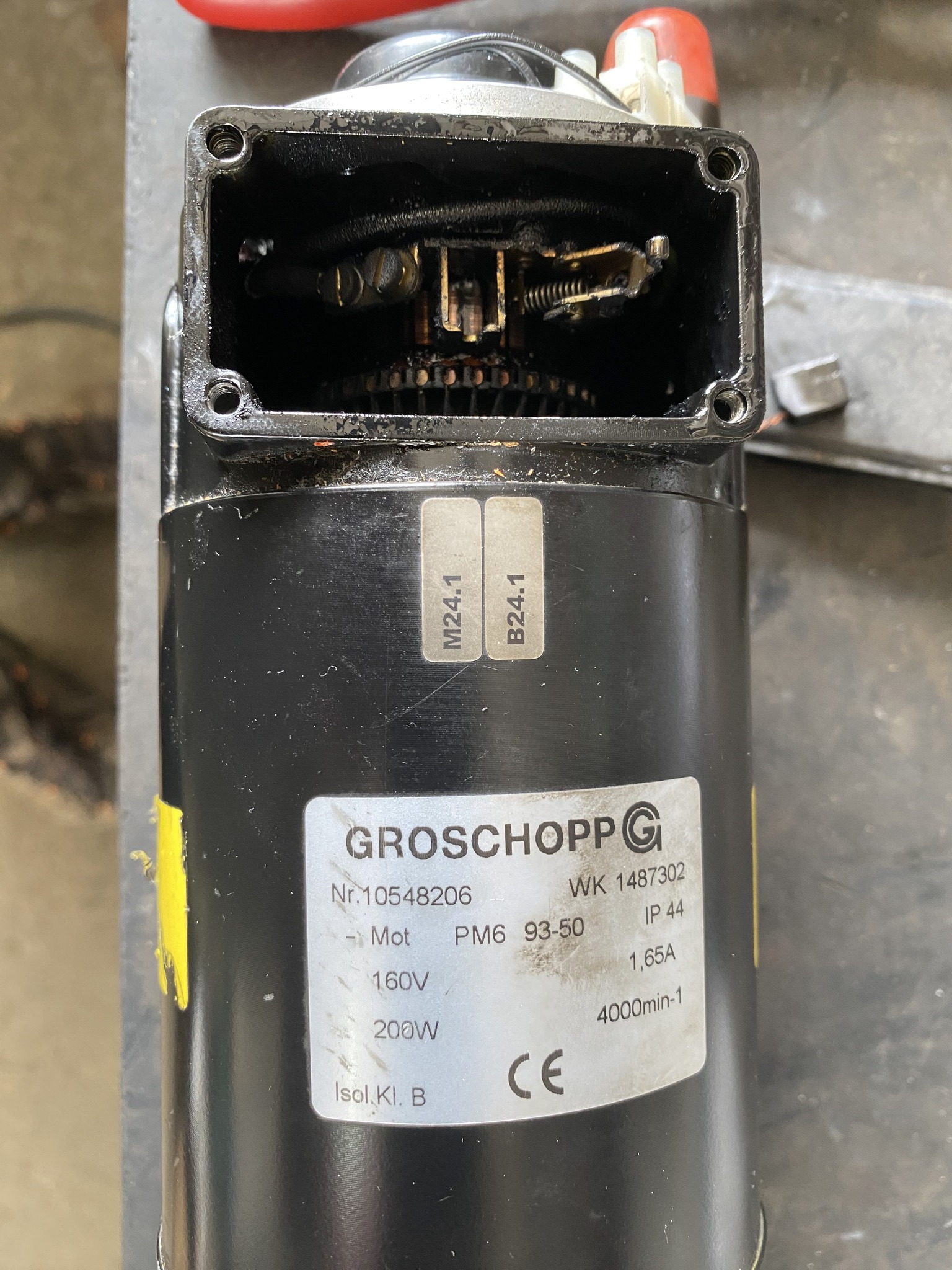 DC Motor Groschopp PM6 93-50 190V 0,1kW 1200U