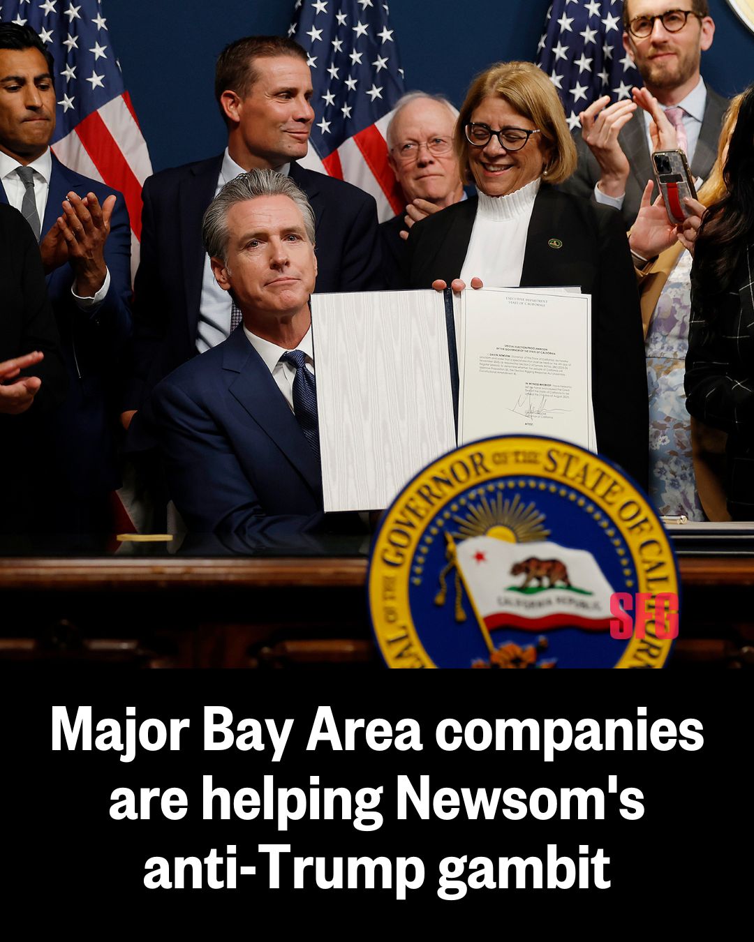 SFGATE - Major Bay Area companies are helping Newsom's anti-Trump ...