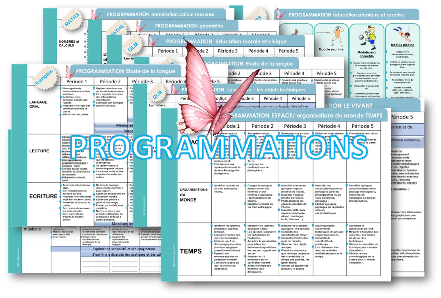 Recreatisse - Programmations sur l'année pour le CE1... | Facebook