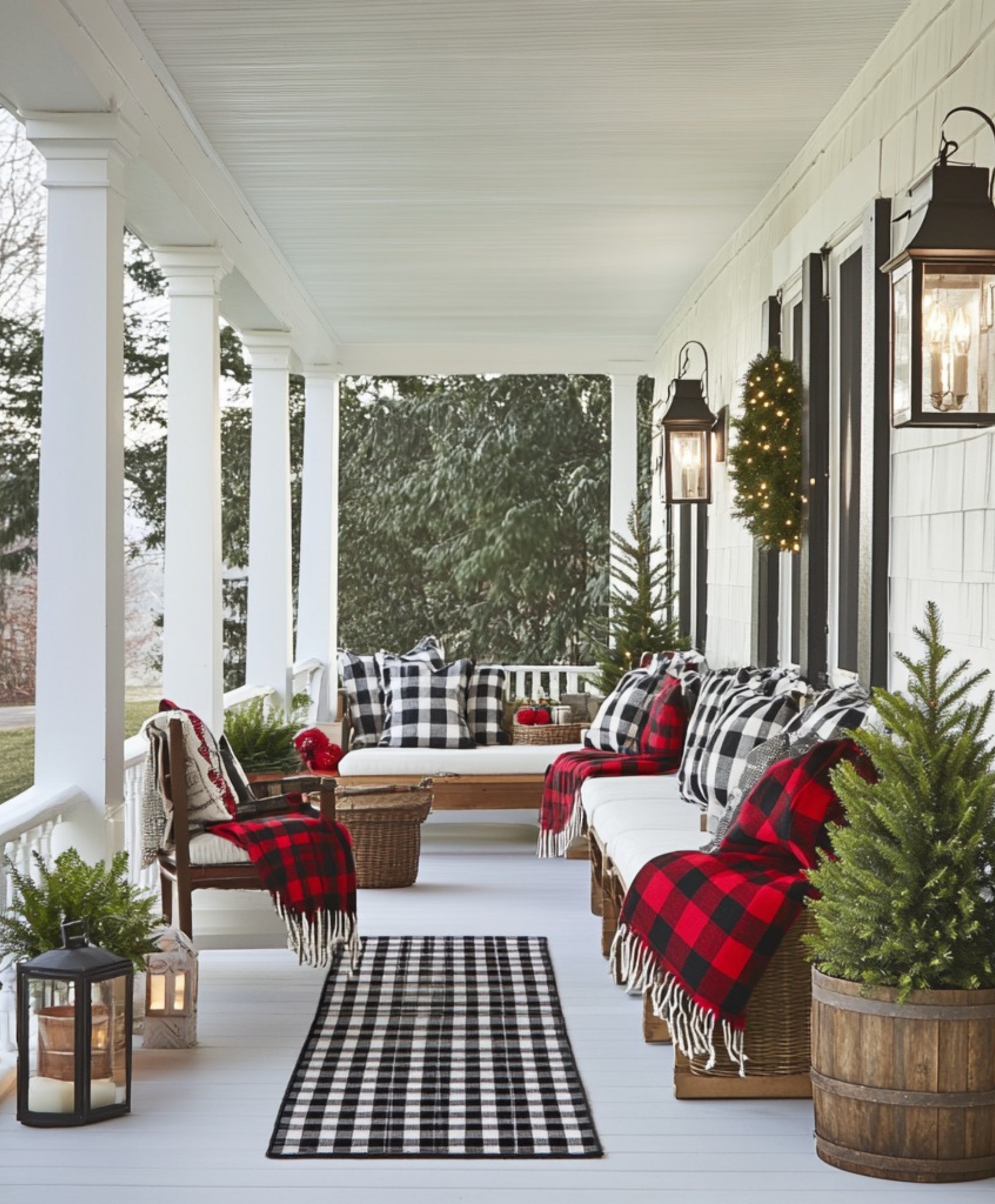 Nicole - This porch is ready for winter evenings. 🤎🖤 Would you out the ...