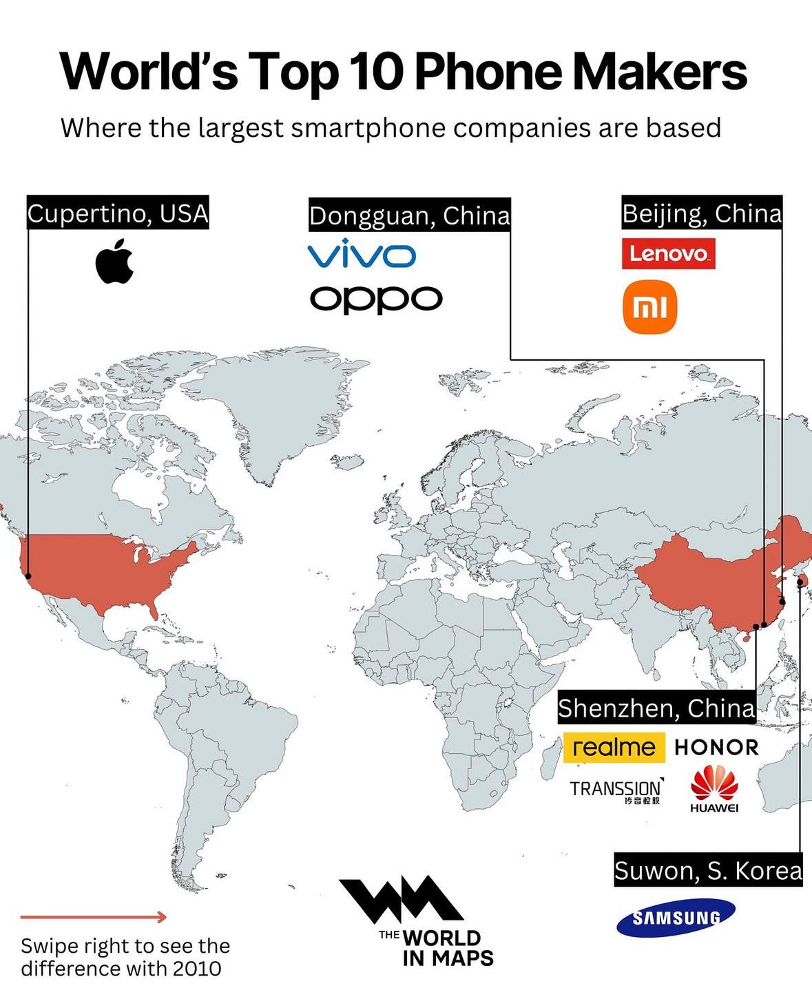 📱 World’s Top 10 Phone Makers... - The Atlas Bookshelf | Facebook