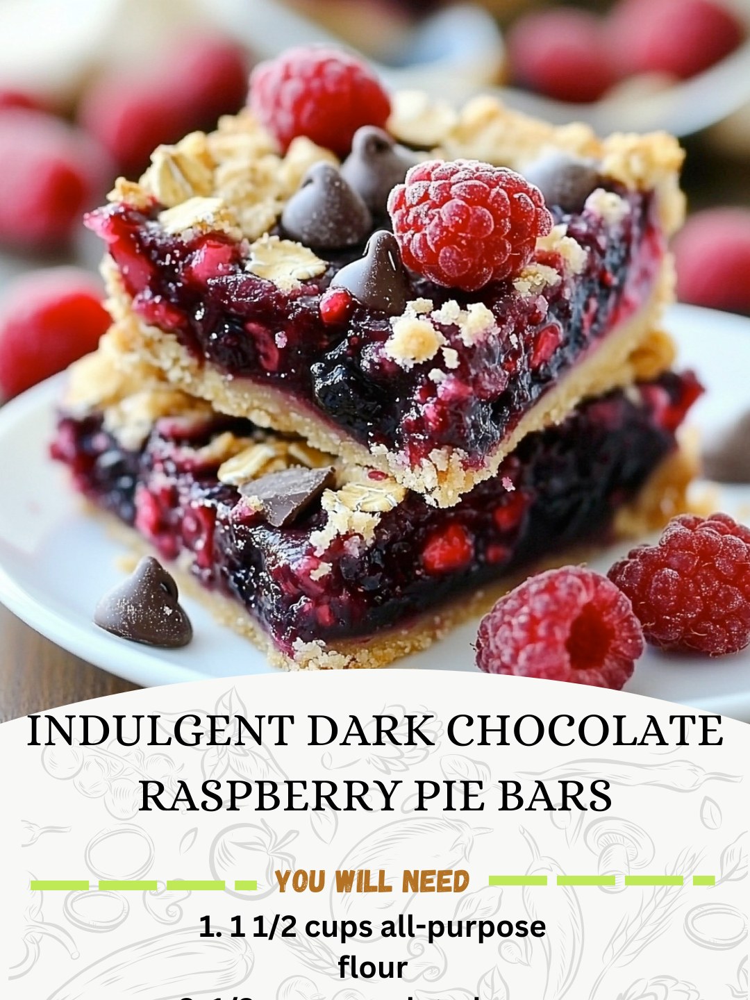 The Humor LAD - Indulgent Dark Chocolate Raspberry Pie Bars 🍫🍇 ...