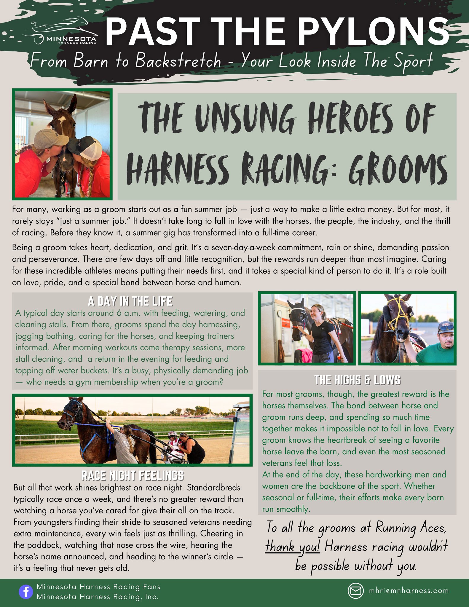 👏 The unsung heroes of... - Minnesota Harness Racing Fans | Facebook
