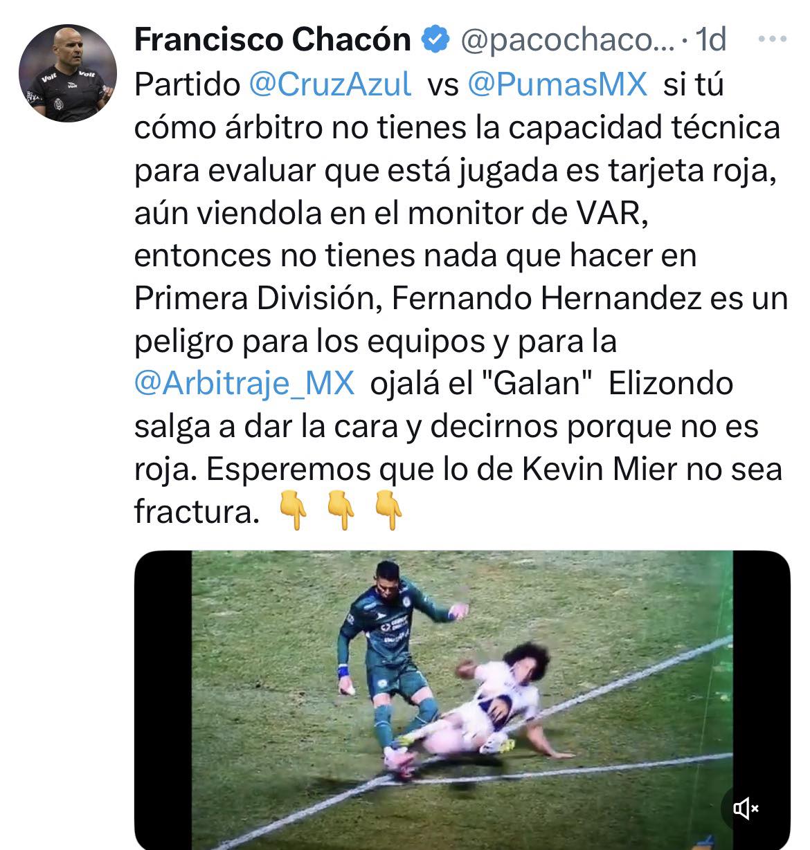 Sensación - Ex árbitro mexicano Francisco Chacón critica al arbitraje ...