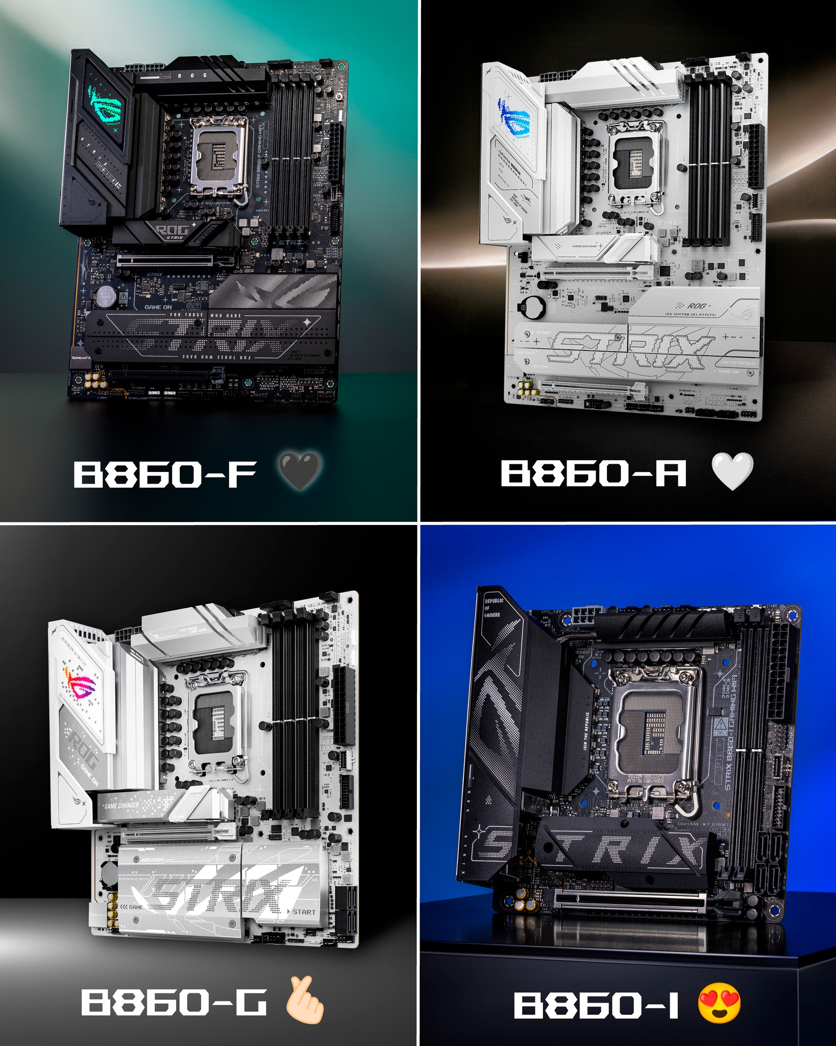ASUS - Meet the #ROG Strix #B860 series! Each board has its own ...