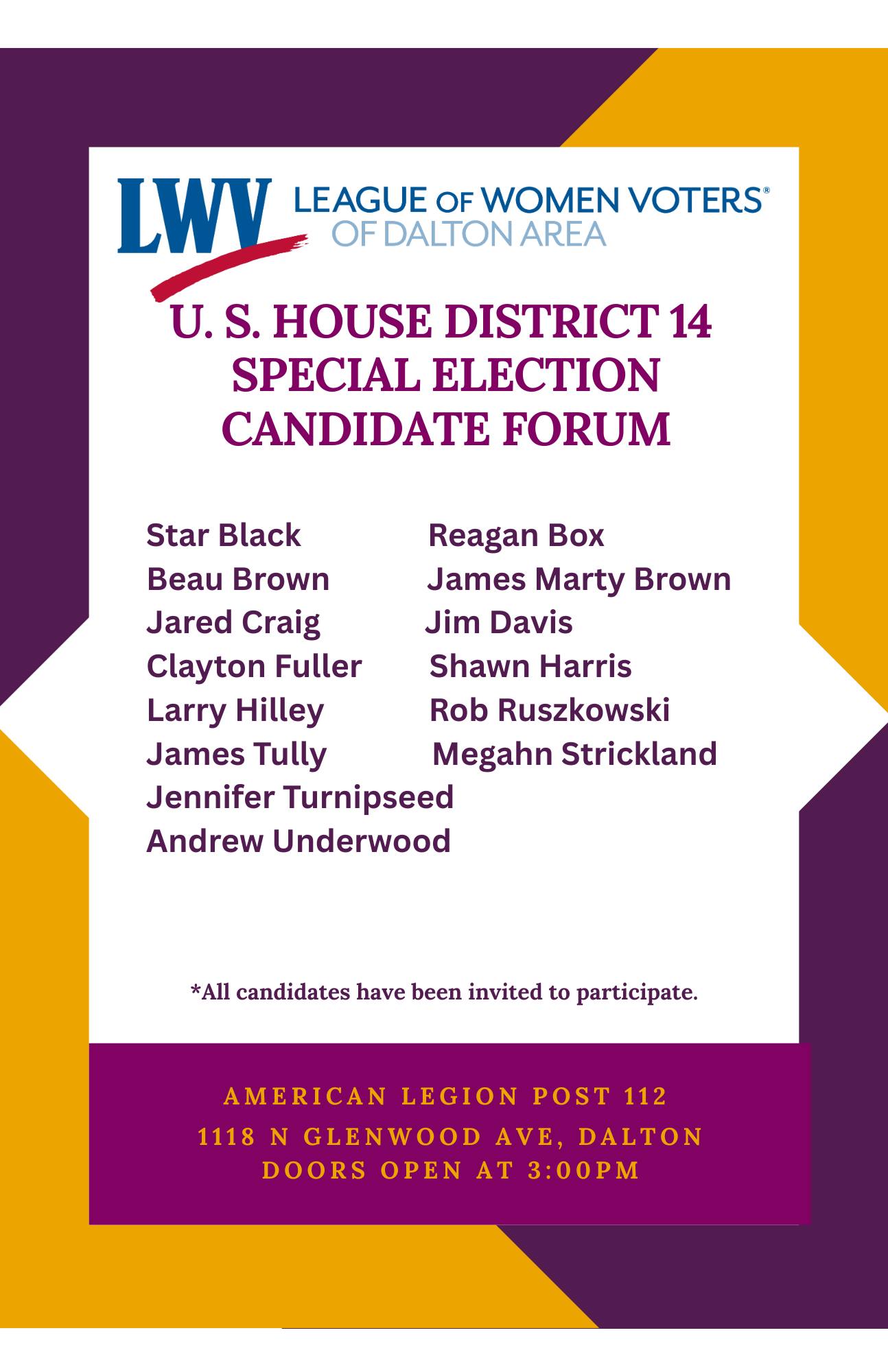 📣📣 We look forward... - League of Women Voters of Dalton Area | Facebook