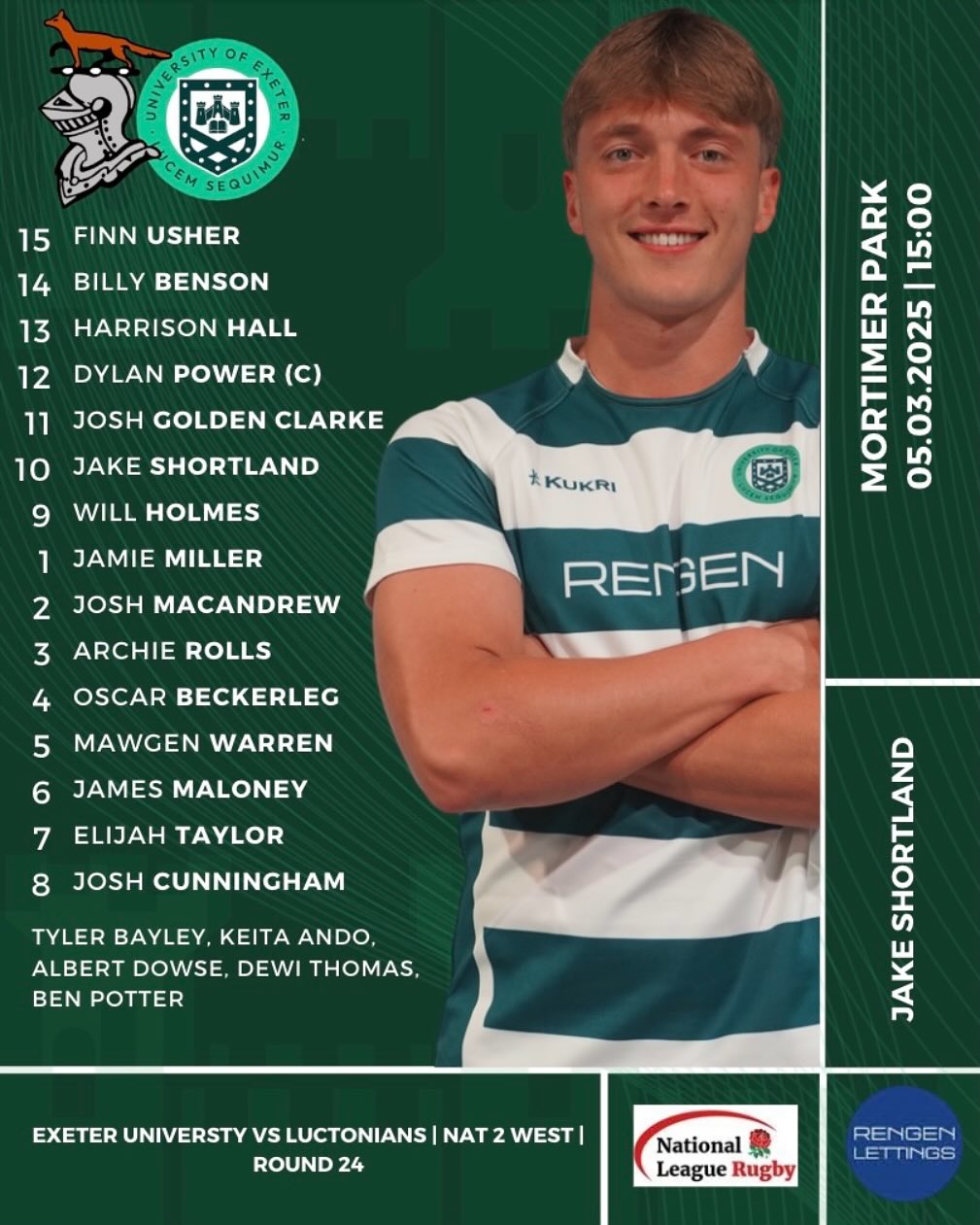 Exeter - @nationalleaguerugby IS BACK! Here’s your squad to face ...