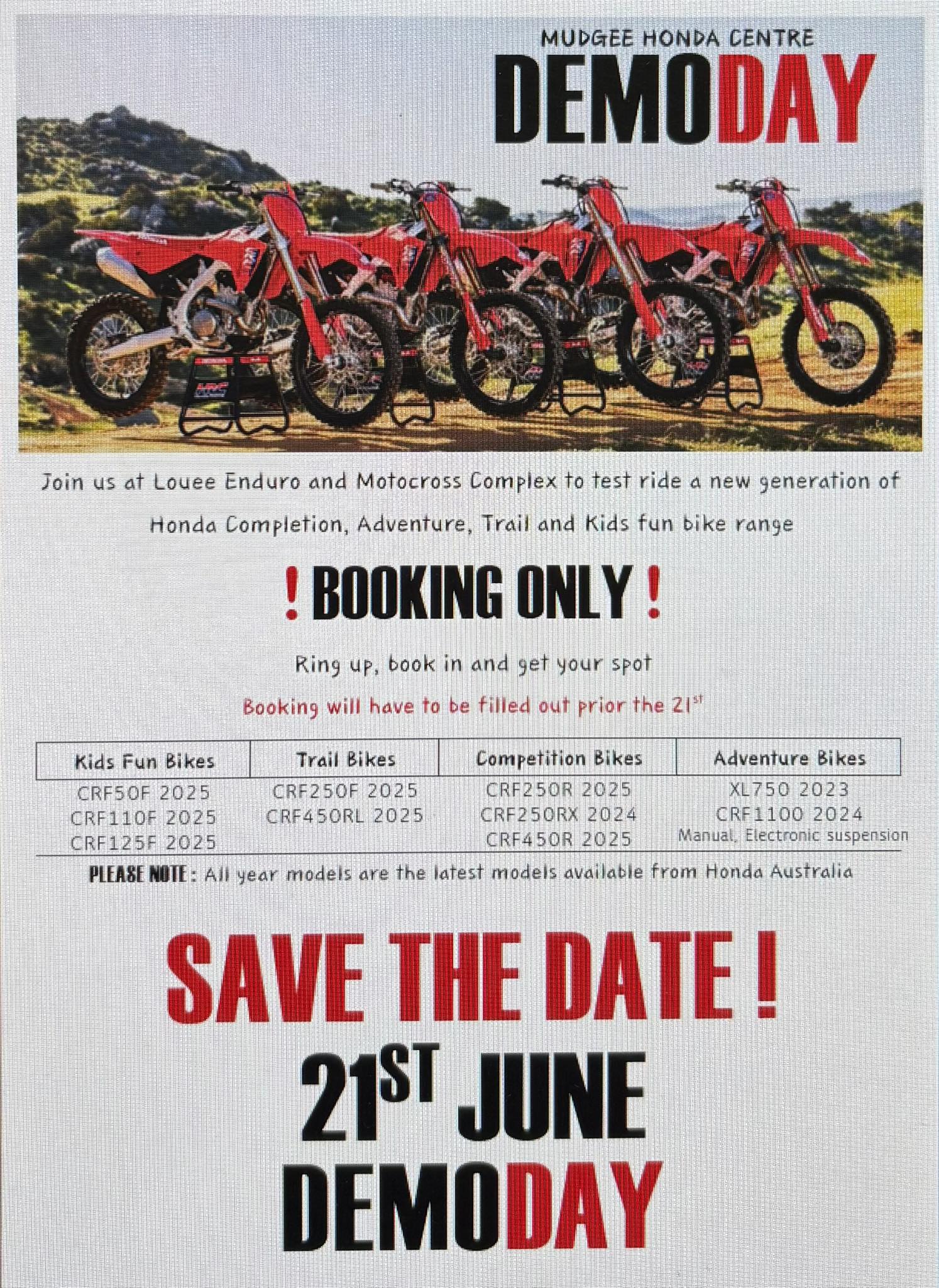 カレンダー ❗️SAVE THE DATE❗️ Join us at louee enduro and motocross track