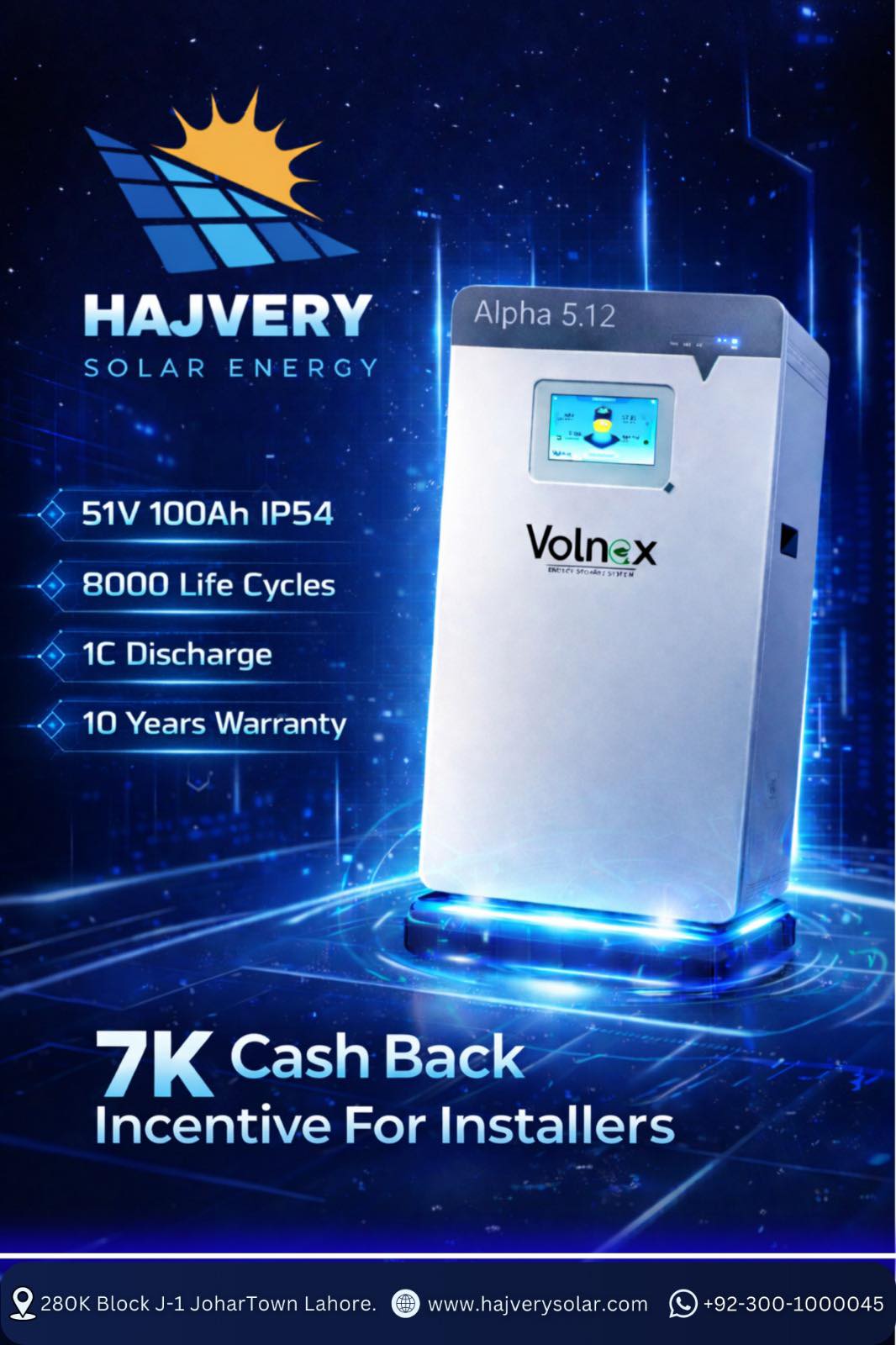 *Volnex Alpha 5.12 Battery* 🔹10... - Hajvery Solar Energy | Facebook