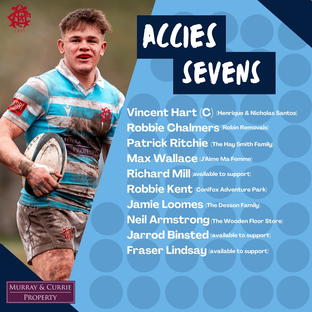 Edinburgh - Team News 📄 Here are the Accies 1VII who travel south ...