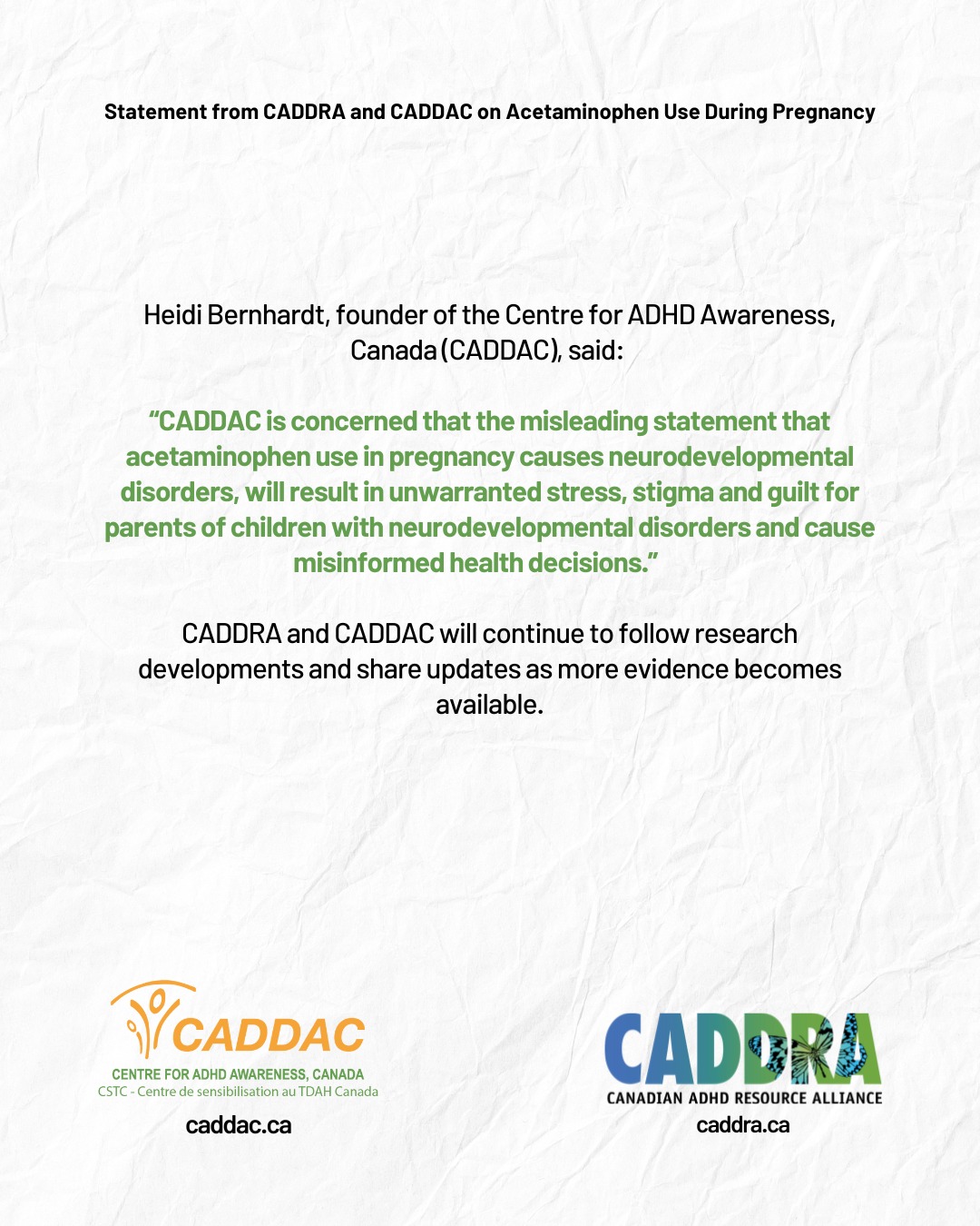 The Centre... - Centre for ADHD Awareness, Canada - CADDAC | Facebook