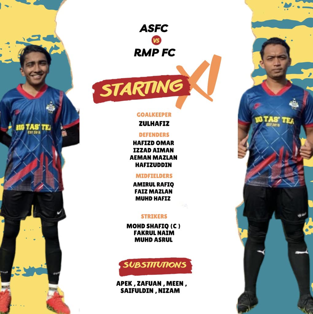 ASFC - Here we go #ASFC Starting line up for today’s game...