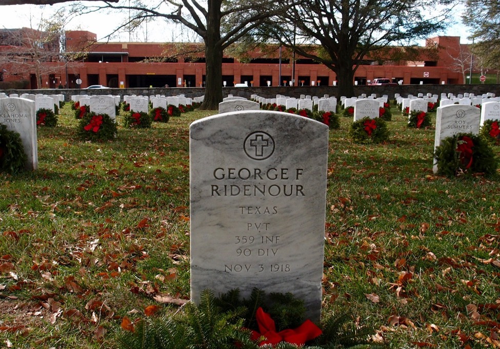 WORLD WAR I PFC GEORGE FRANCIS RIDENOUR, AGE 30 KILLED IN ACTION ...