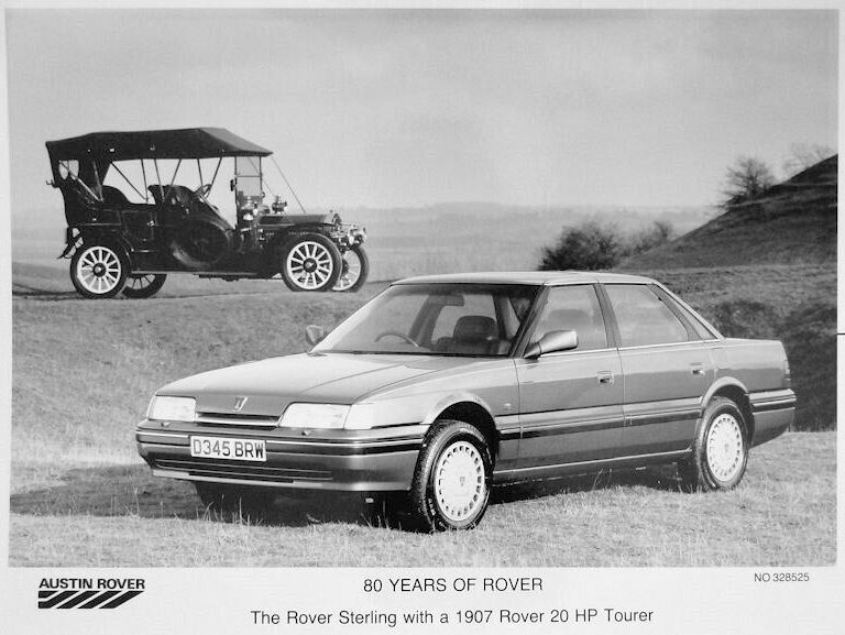 PurrrAvengers - Rover 100 Years 1987 Press photo Rover Sterling with a ...
