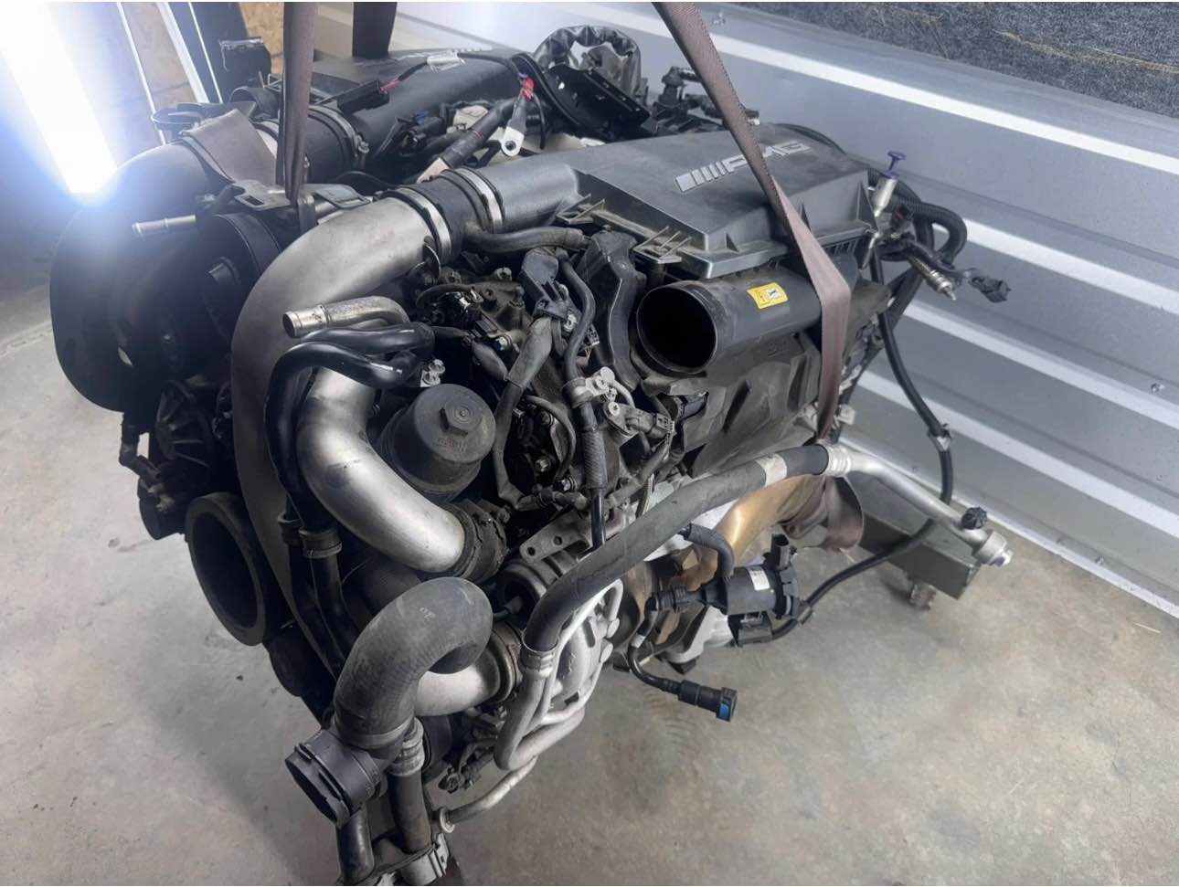 MERCEDES W222 S63 E63 AMG M157 5.5-LITER BITURBO V8 COMPLETE ENGINE ...