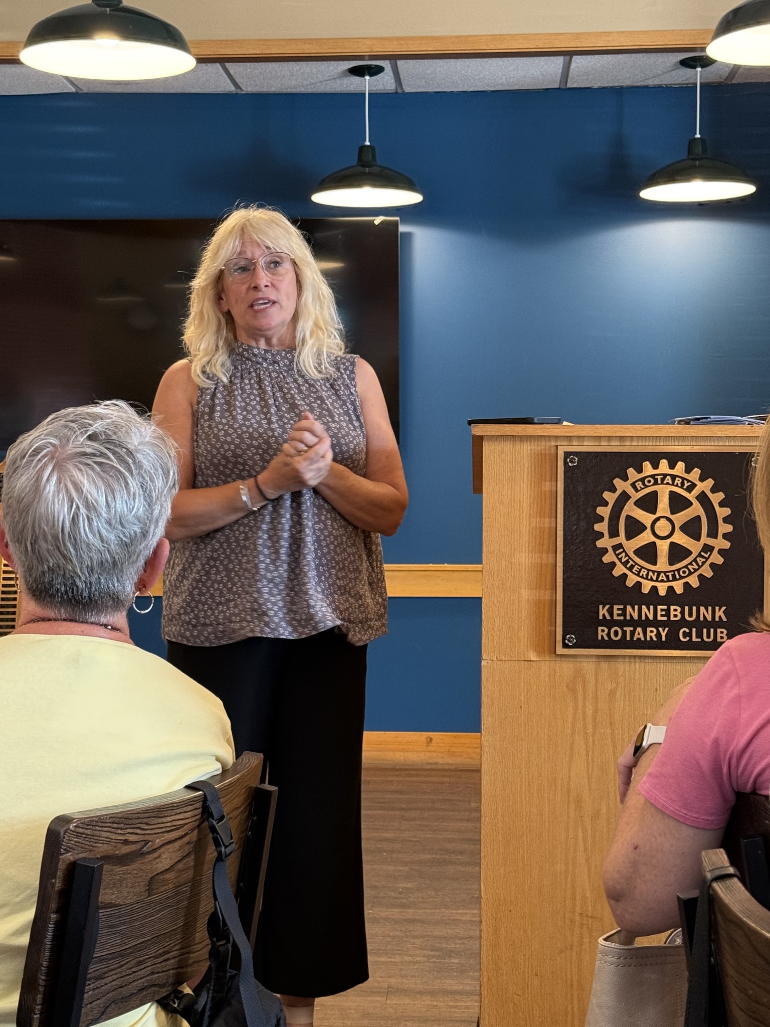 Pam Roche was our guest speaker... - Kennebunk Rotary Club | Facebook