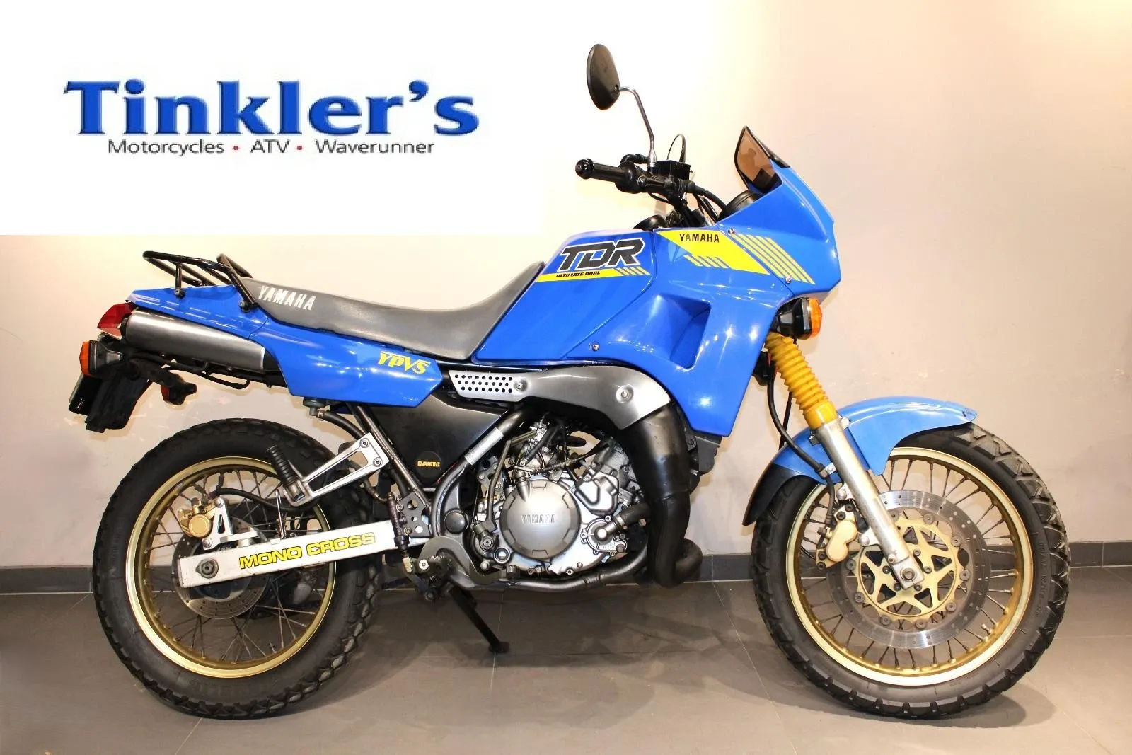 Check out this 1989 Yamaha TDR250 in its iconic Faraway Blue, a 