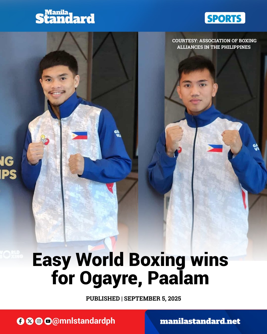 Manila Standard - #MSSports | TWO Filipino boxers secured... | Facebook