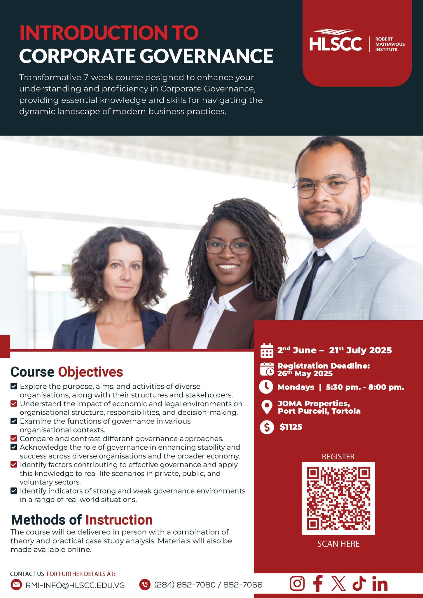 HLSCC Robert Mathavious Institute for Financial Services | Road Town