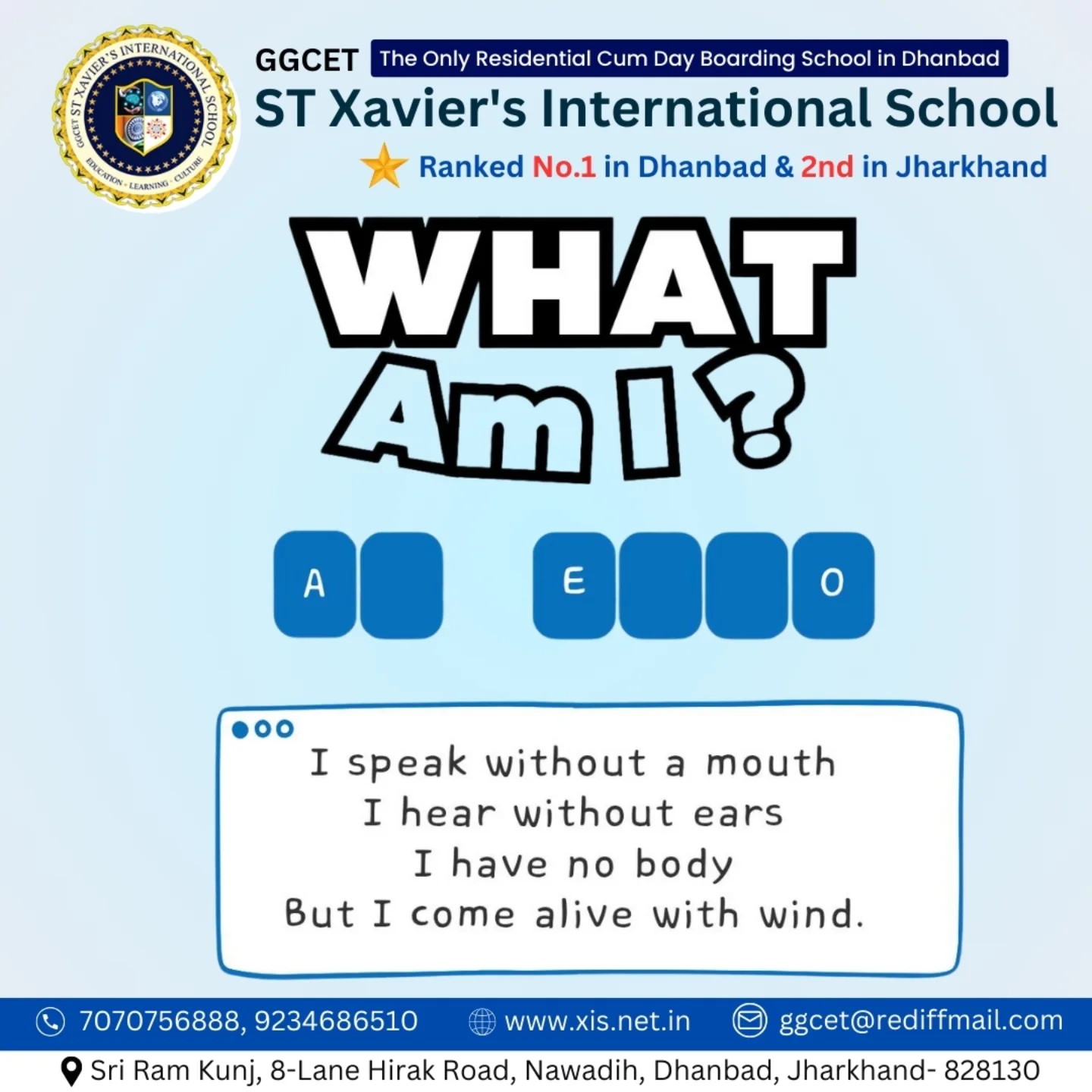 GGCET - 🧩 Riddle Time! 🧩 “I speak without a mouth, I hear without ears ...