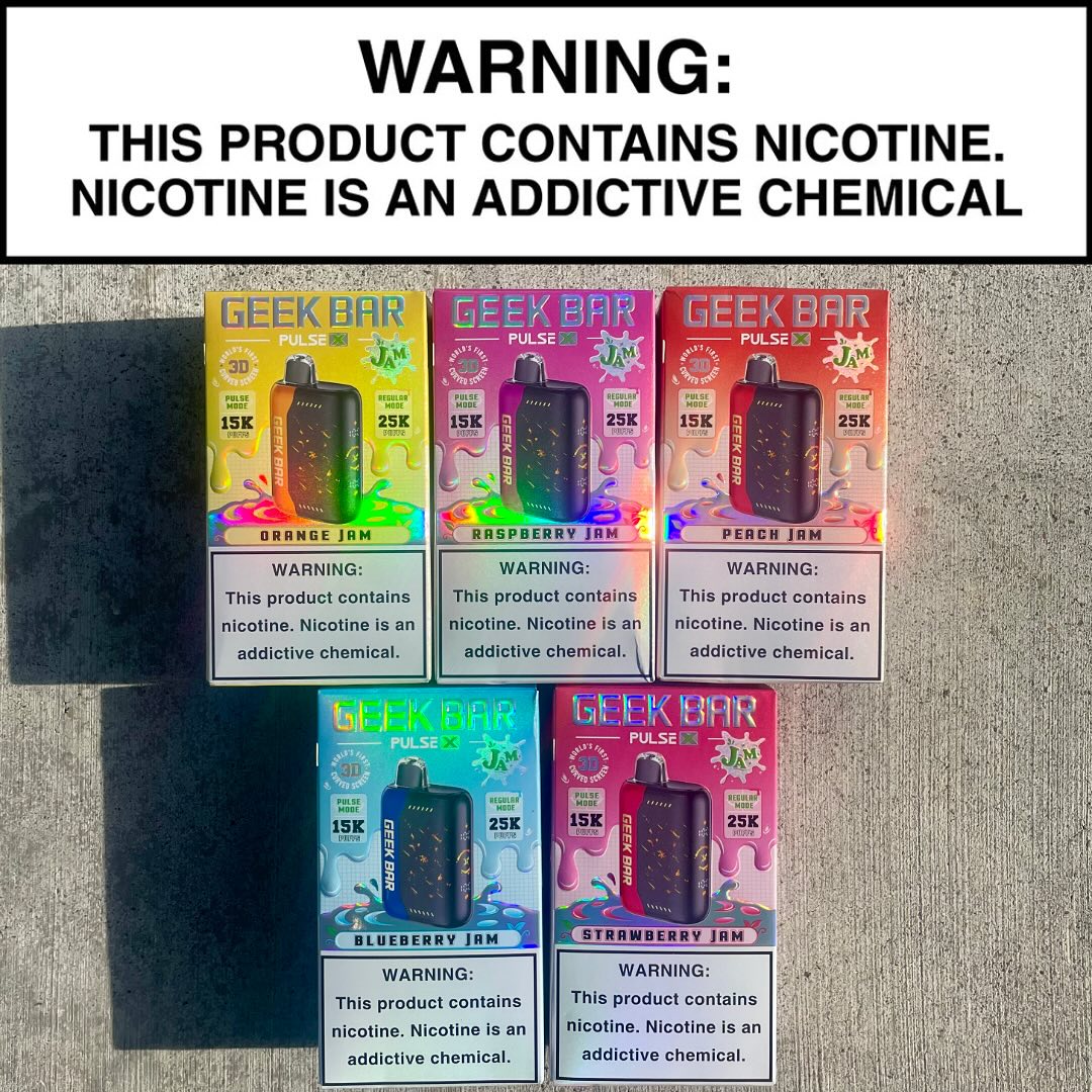 strawberry jam geek bar flavor TruVape Geek Bar Pulse 2 Banana Ice Choose Flavor:Sour Gush