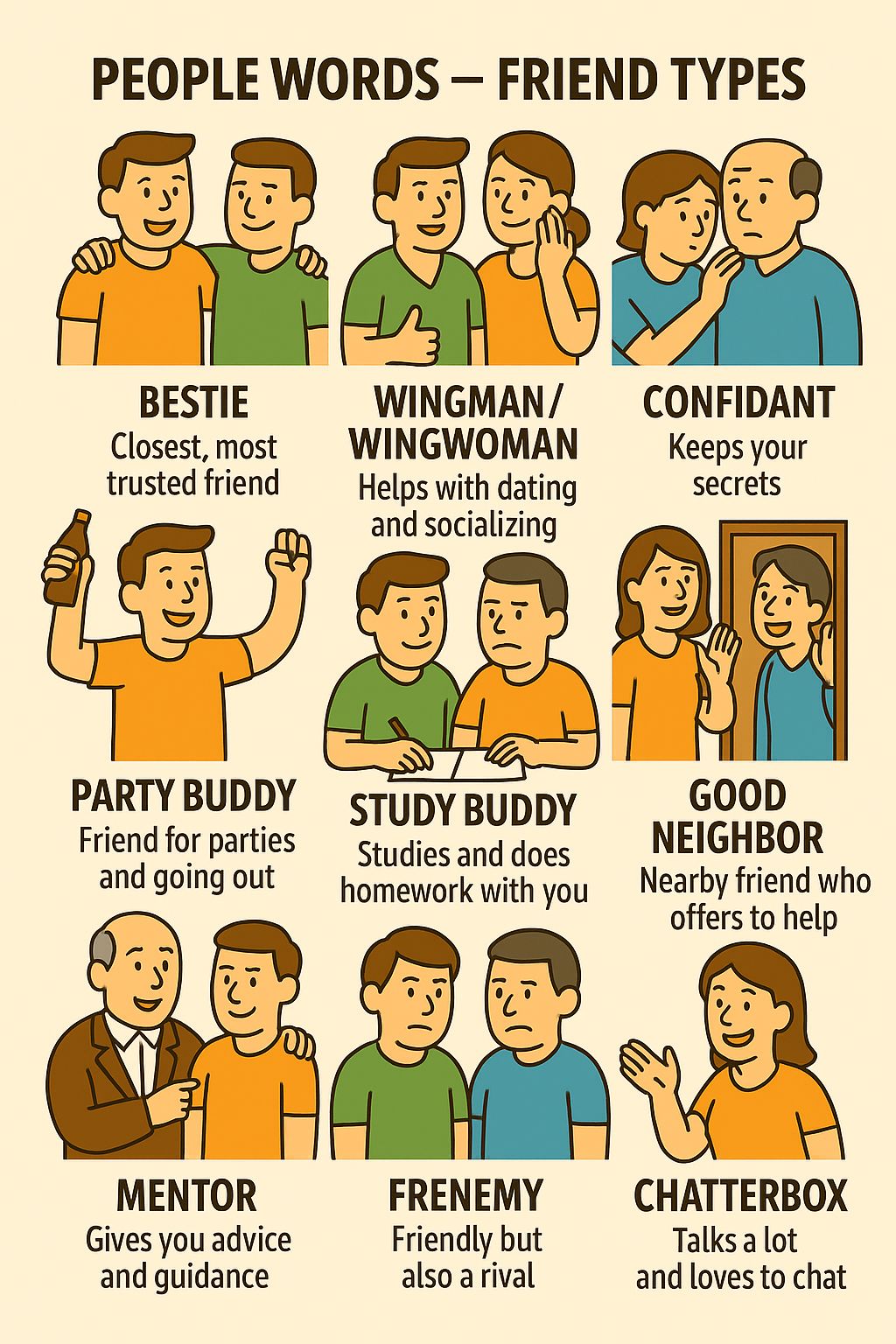 Learning - BESTIE — closest, most trusted friend. Example: My bestie ...
