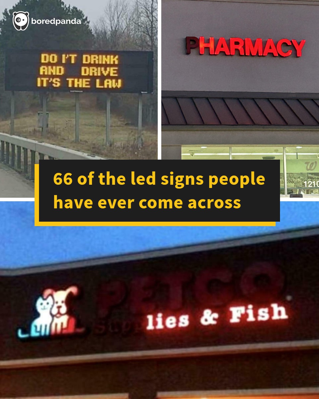 Bored Panda - 66 of the funniest LED signs people have... | Facebook