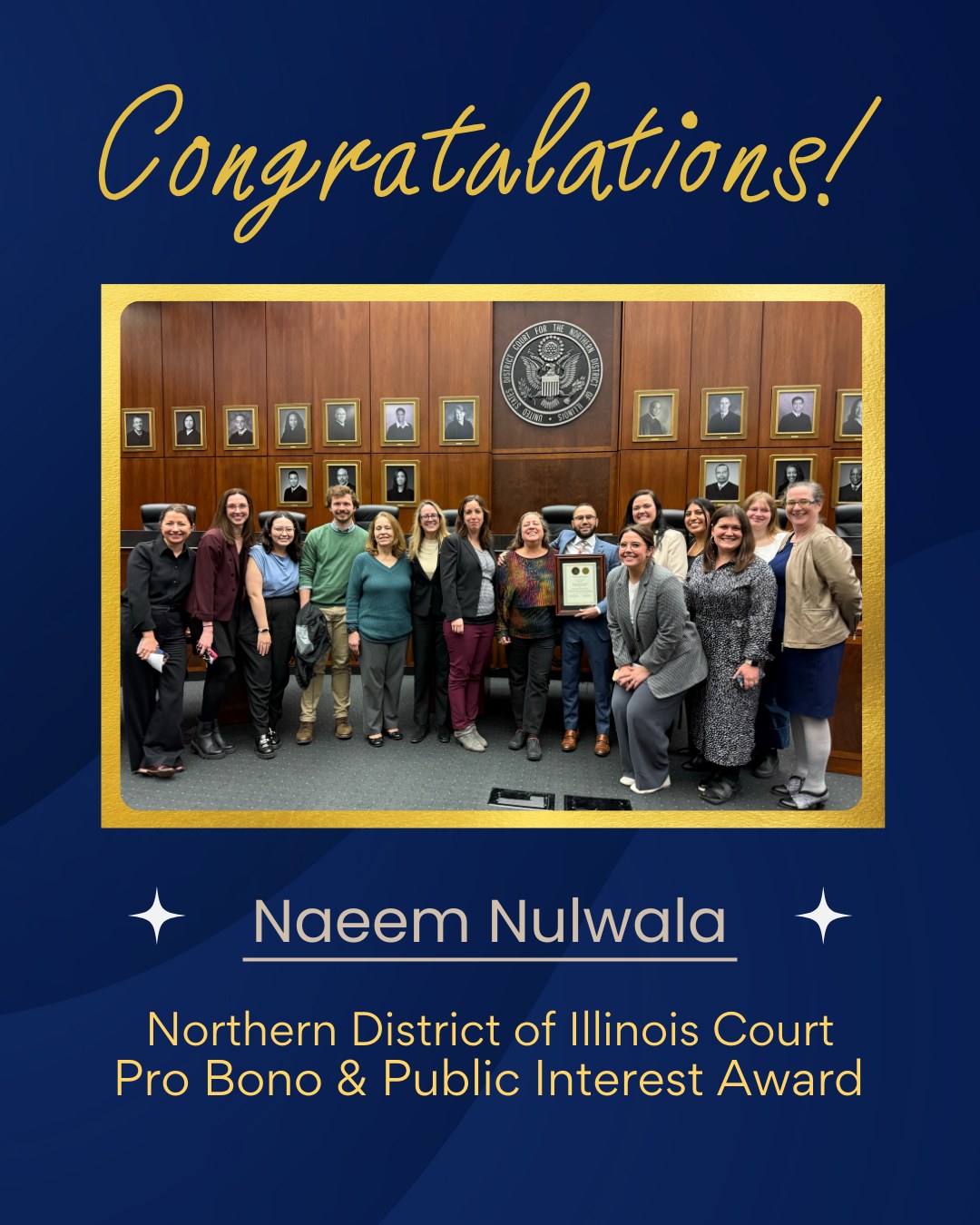 Legal - Congratulations to Naeem Nulwala, who received the Northern ...