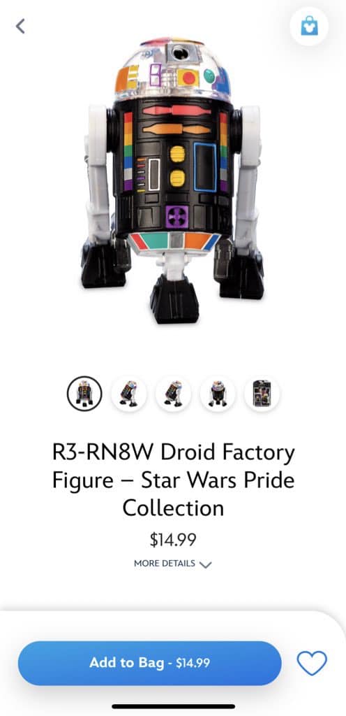 The R5-PR0UD Droid Factory Figure is now available via the Disney