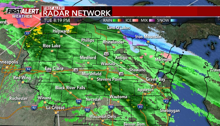 [2/17/2026] 8:20 pm Rain will... - WSAW NewsChannel 7 | Facebook