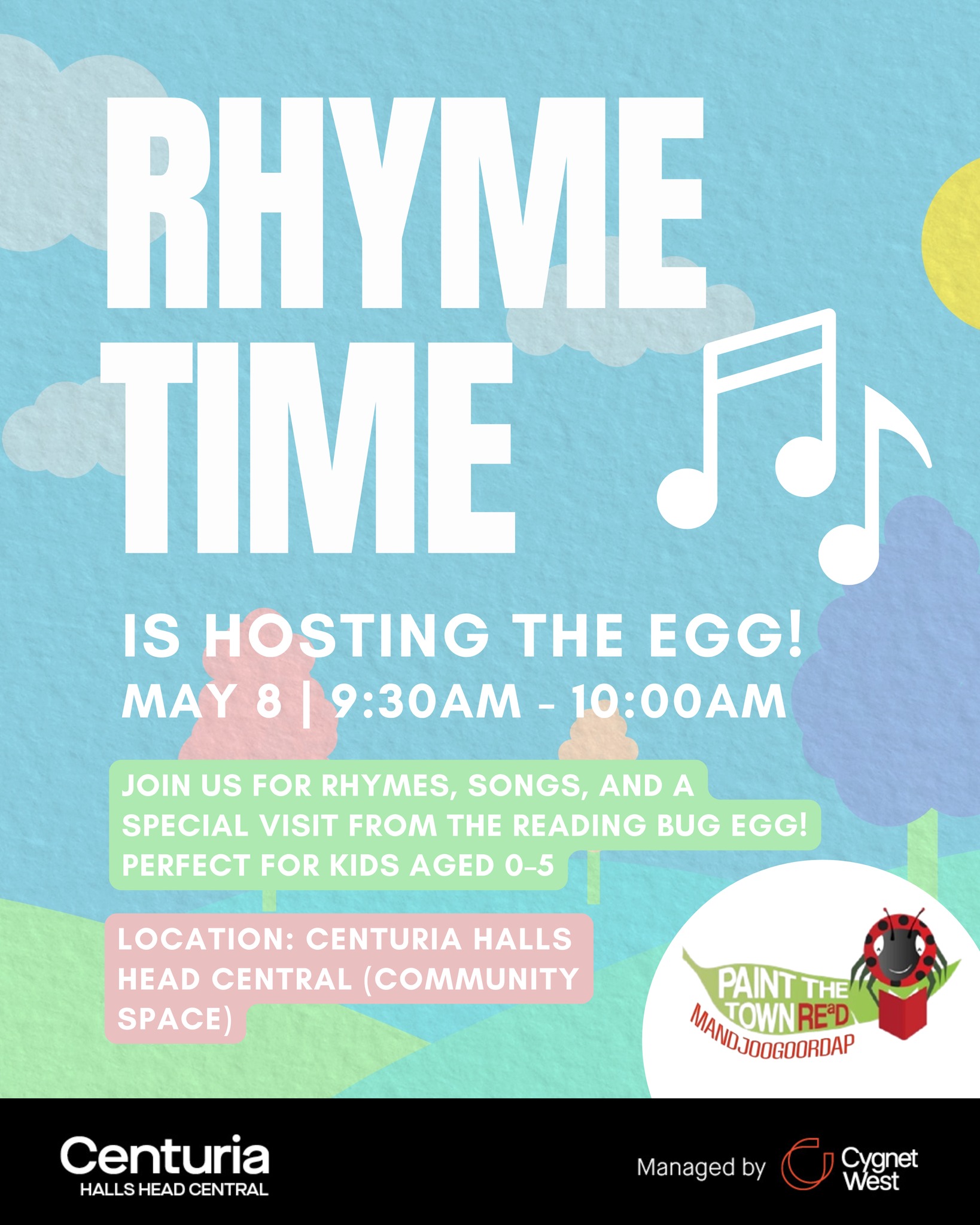 Halls - TOMORROW: Rhyme Time is Hosting the Egg! 🐣🎶 Join us at Halls ...