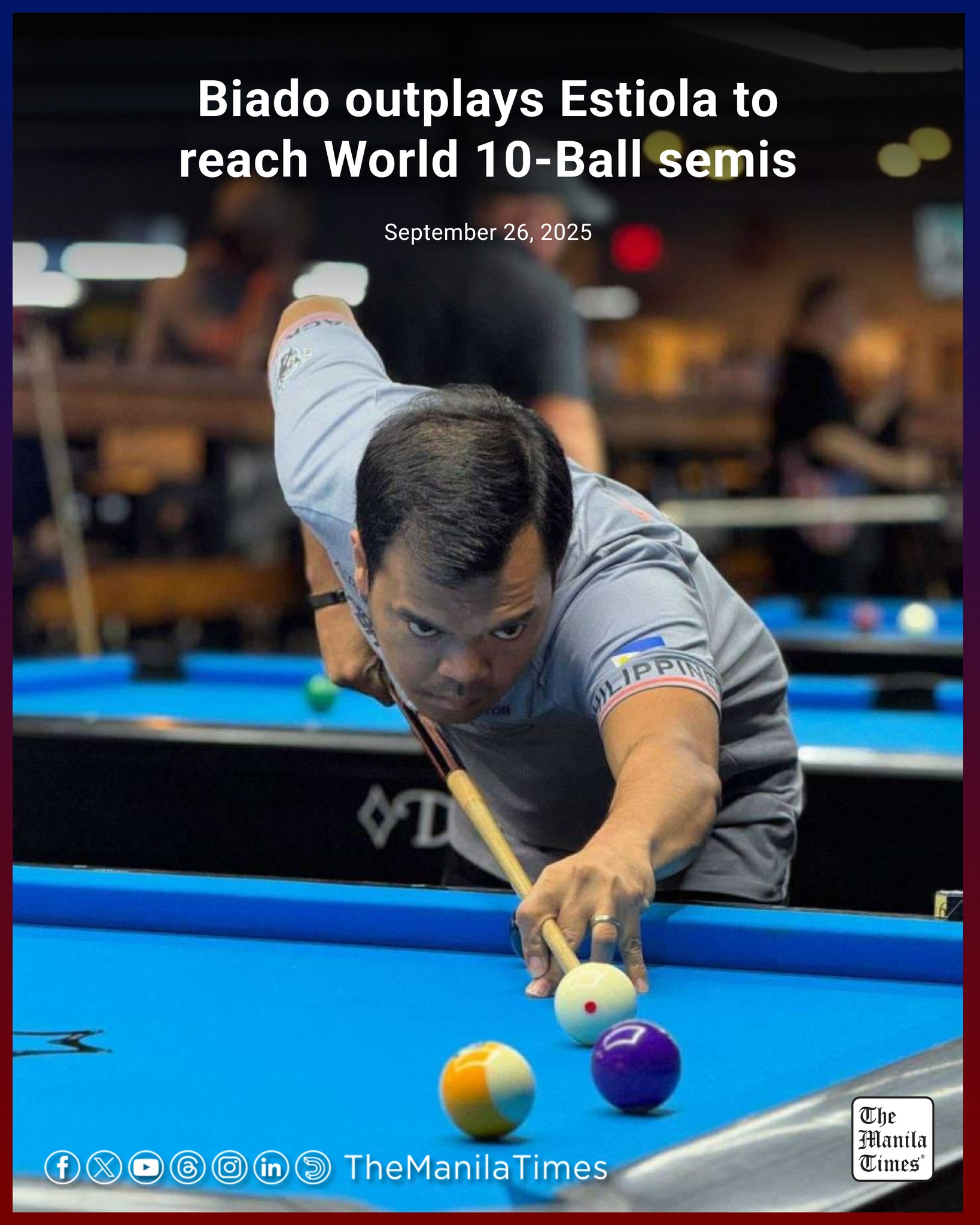 The Manila - Filipino pool star Carlo Biado defeated fellow Filipino ...