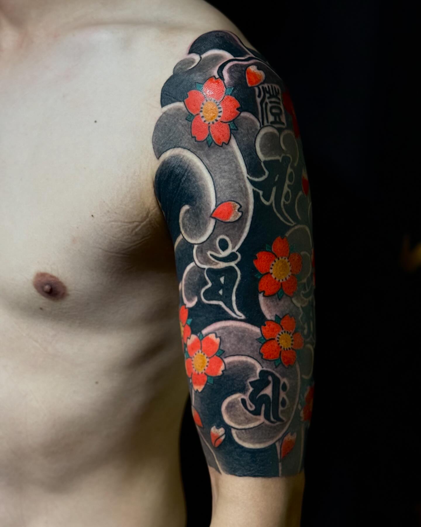 五分袖 桜散らし ありがとうございました！ #irezumi #japanesetattoo
