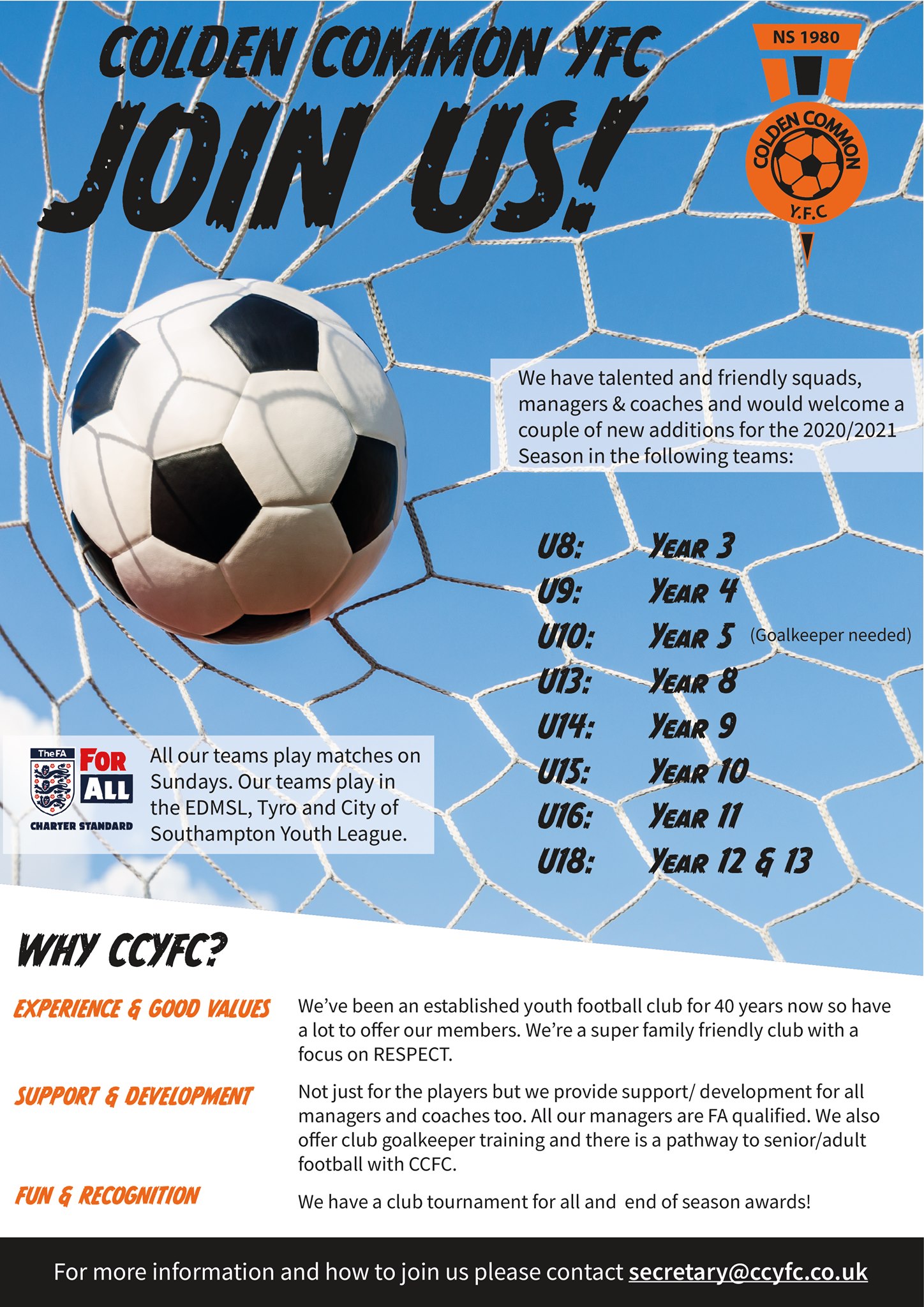 Colden Common Youth Football Club - A great opportunity for players to ...