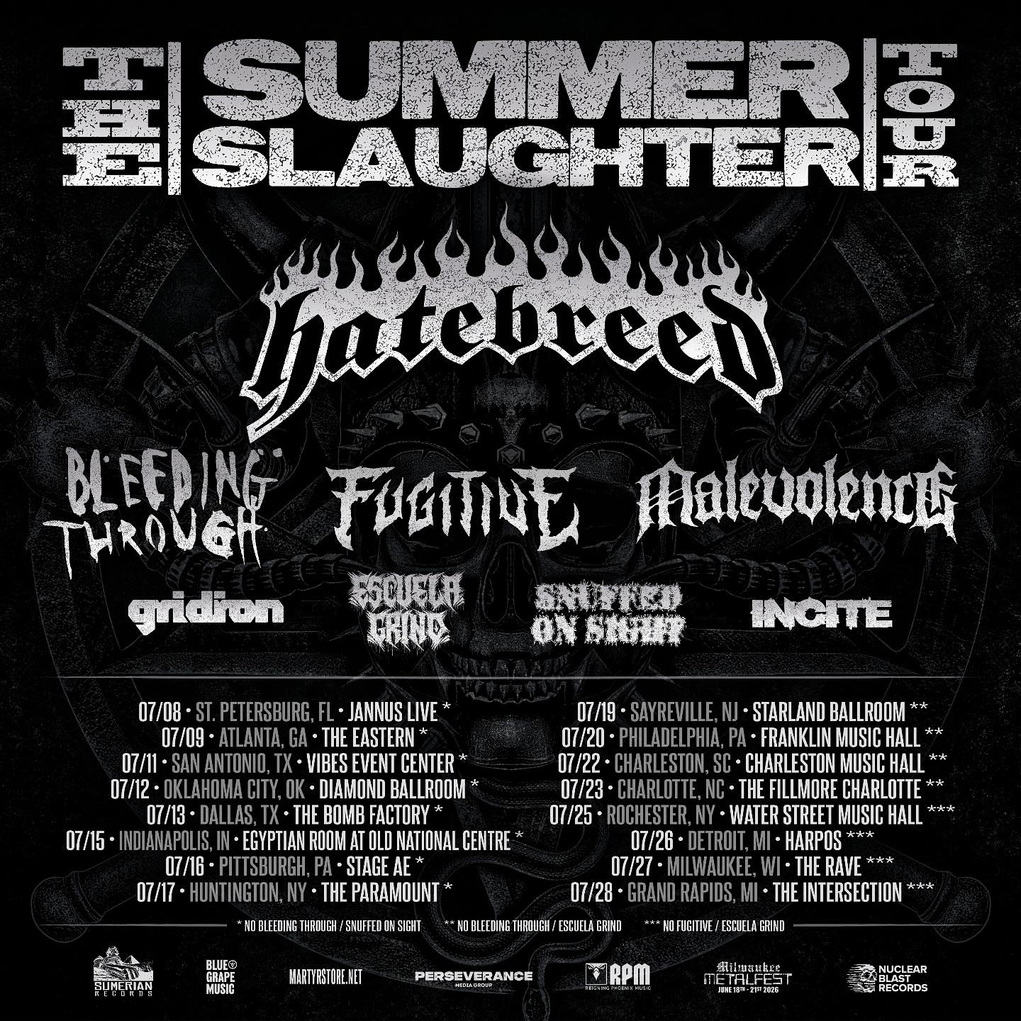 LOUDNESS SLAUGHTER HOUSE II ツアーパンフレット Kicking off @summerslaughter Thursday July 2nd in Reading, PA