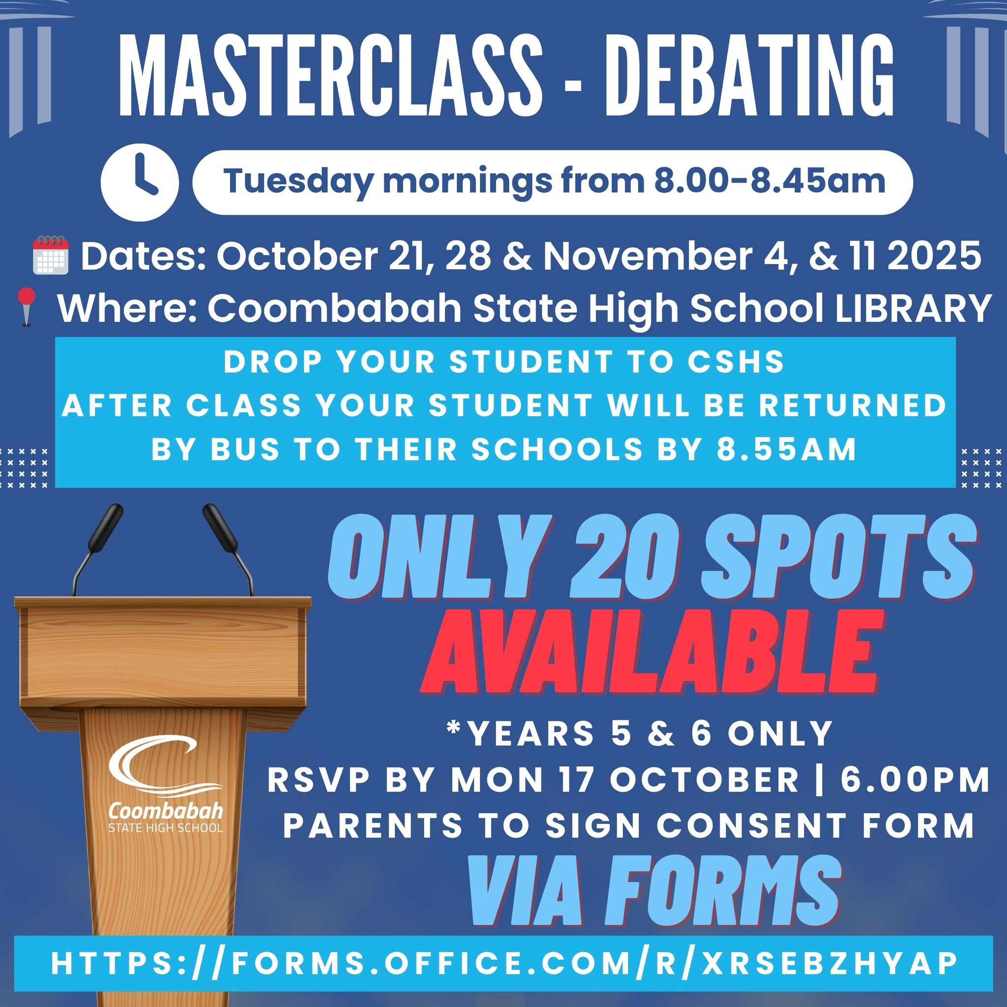Coombabah - 🎤 Coombabah State High School Debating Master Classes! 🗣️ ...