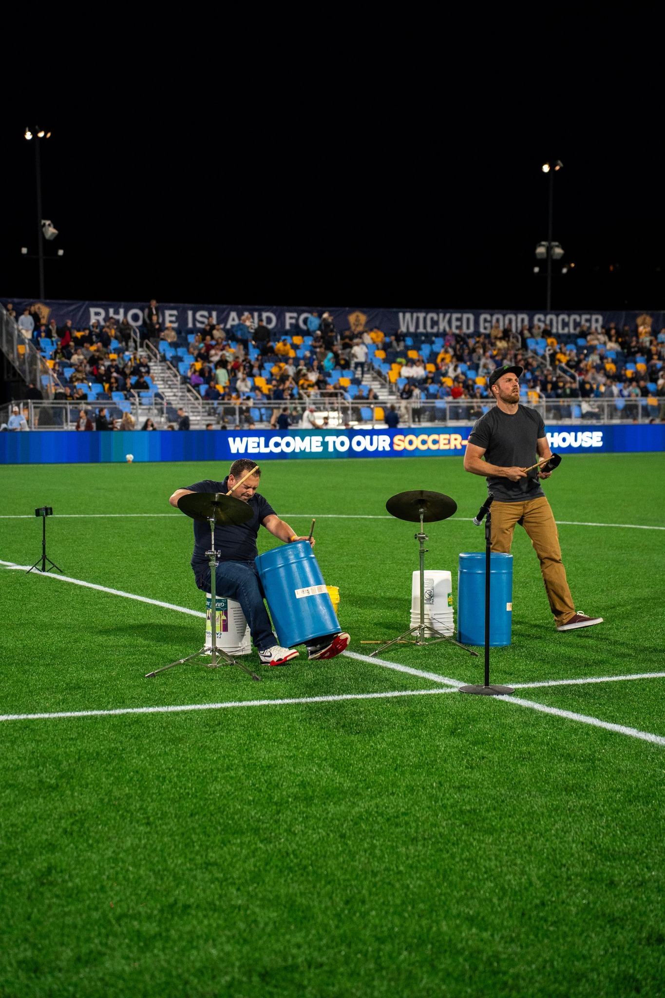 First ever half-time performers at... - RI Bucket Drummers | Facebook