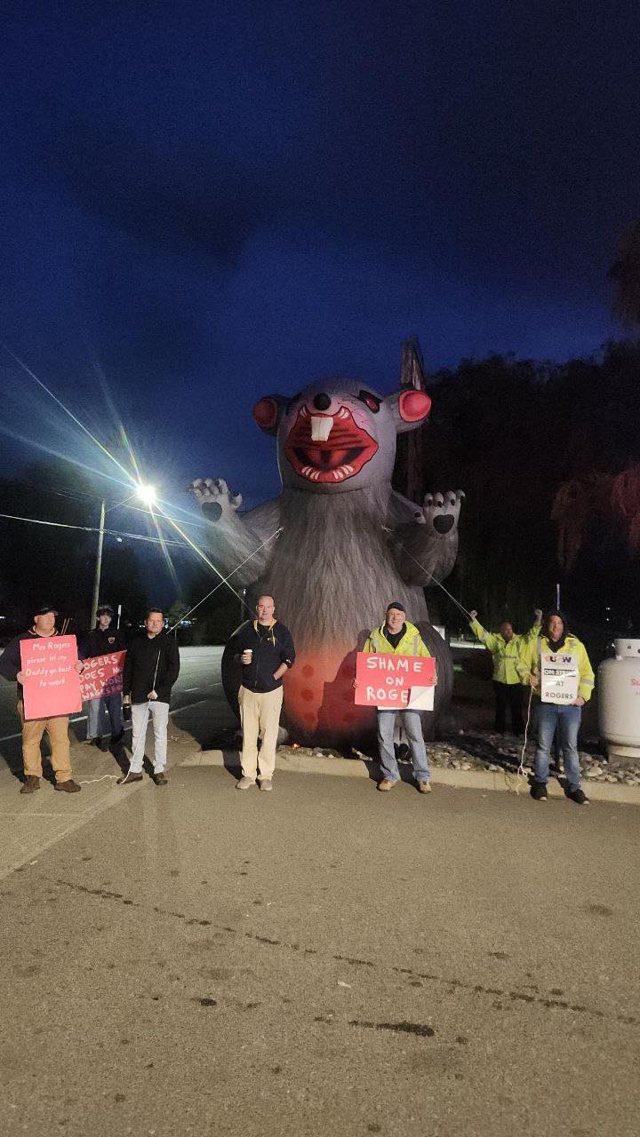 USW - Early in the morning, Scabby the Rat has been deployed in ...