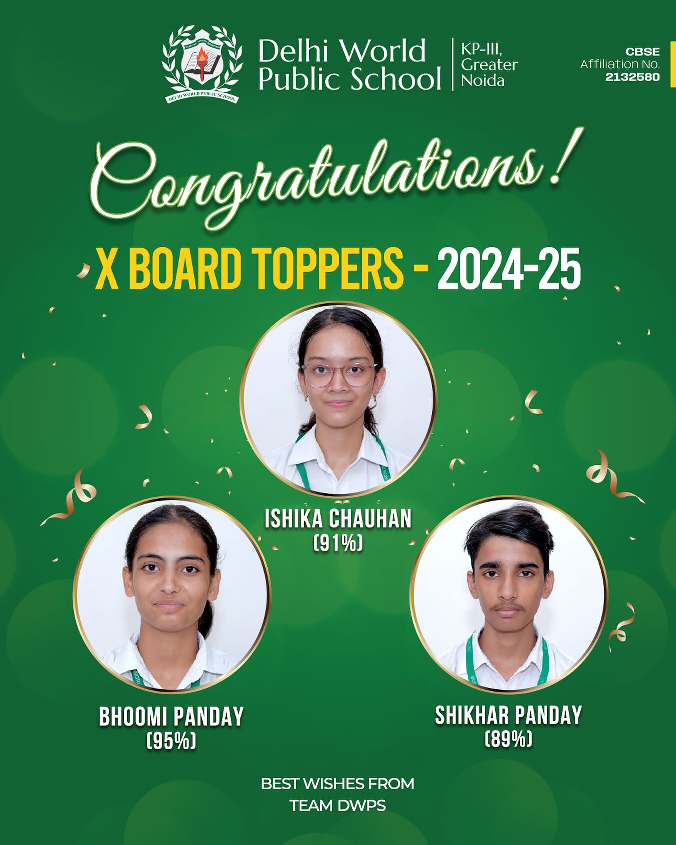 Delhi - Heartfelt Congratulations to our Class X Toppers! We’re ...