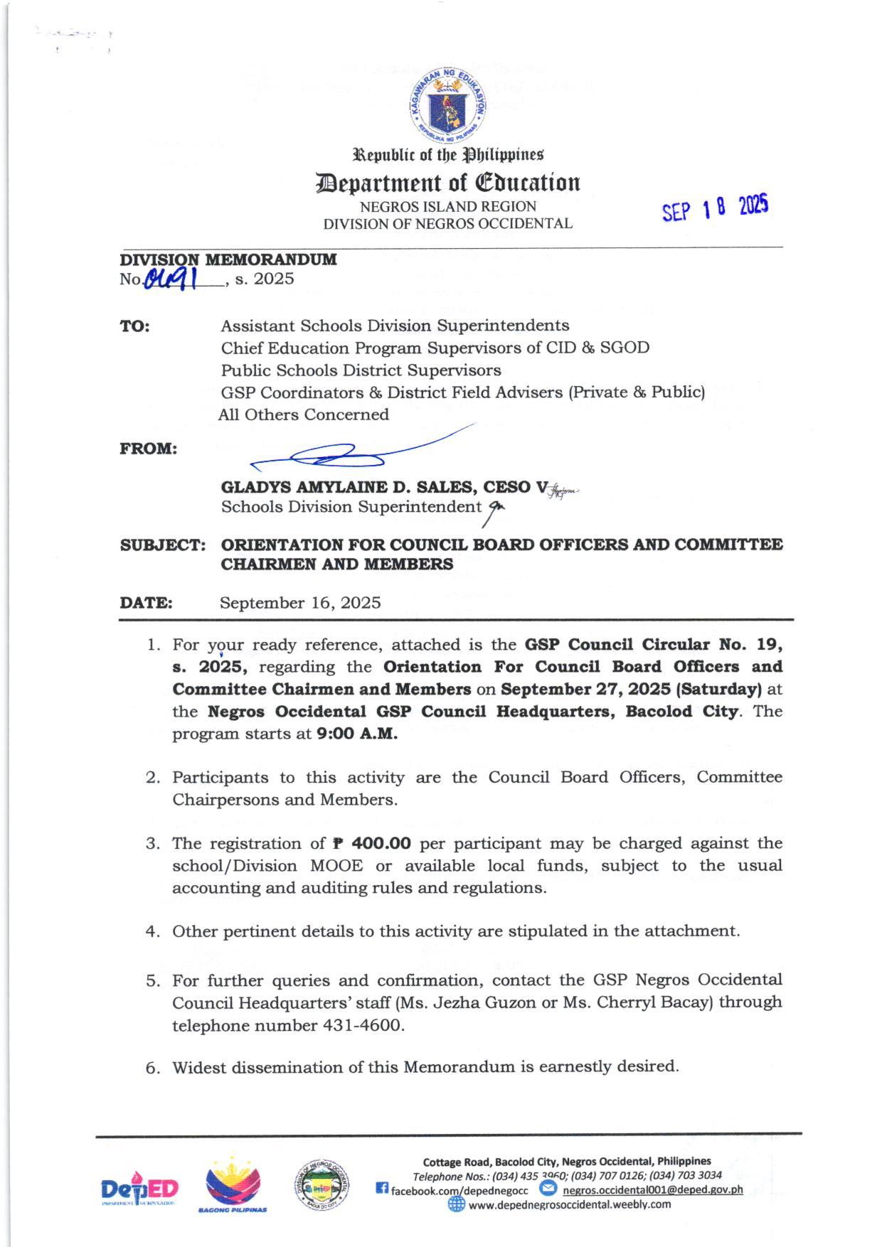 DIVISION... - DEPED - Division of Negros Occidental | Facebook