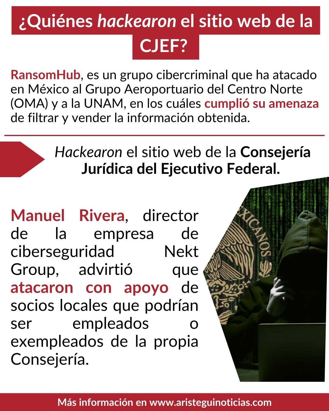 ¿Sabes cómo ataca RansomHub, el grupo... - Aristegui Noticias | Facebook