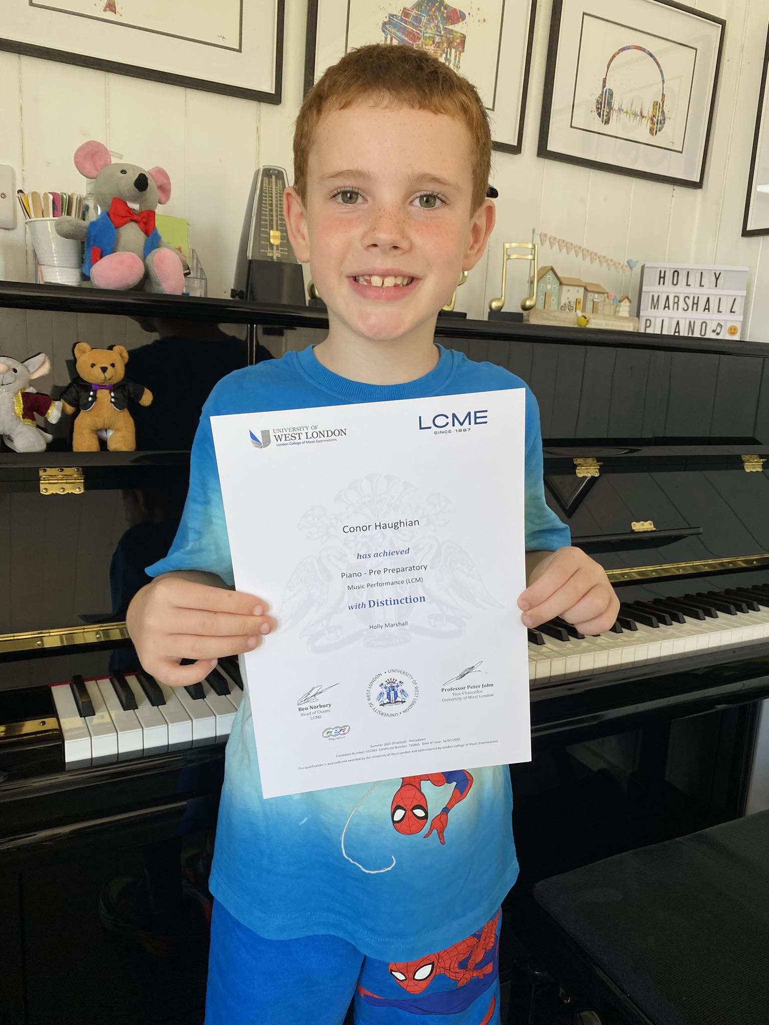 Holly - 🎉🎹Congratulations to Conor who achieved a fabulous Distinction ...